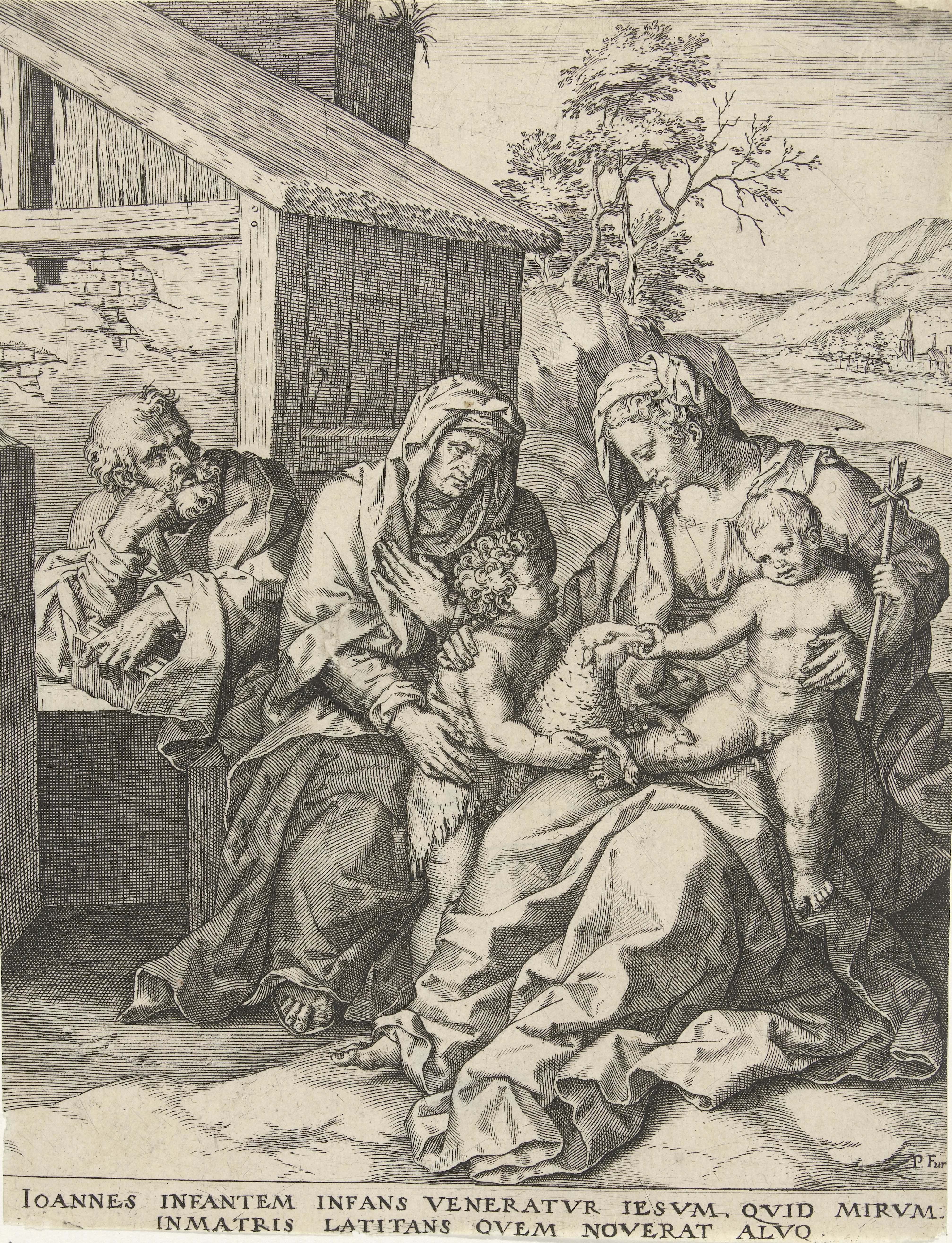 Heilige Familie met Elisabet en Johannes de Doper