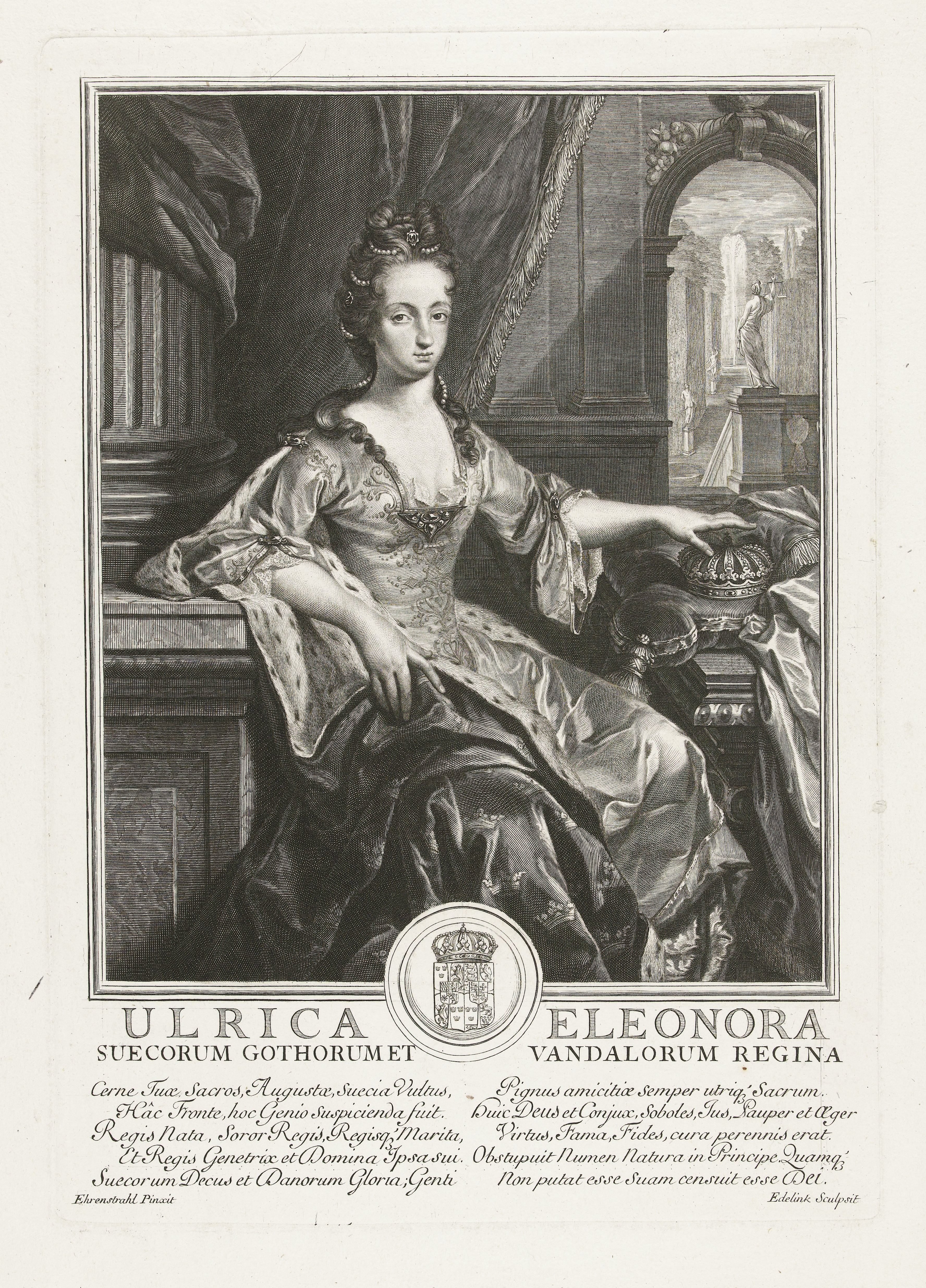 Portret van Ulrika Eleonora van Denemarken