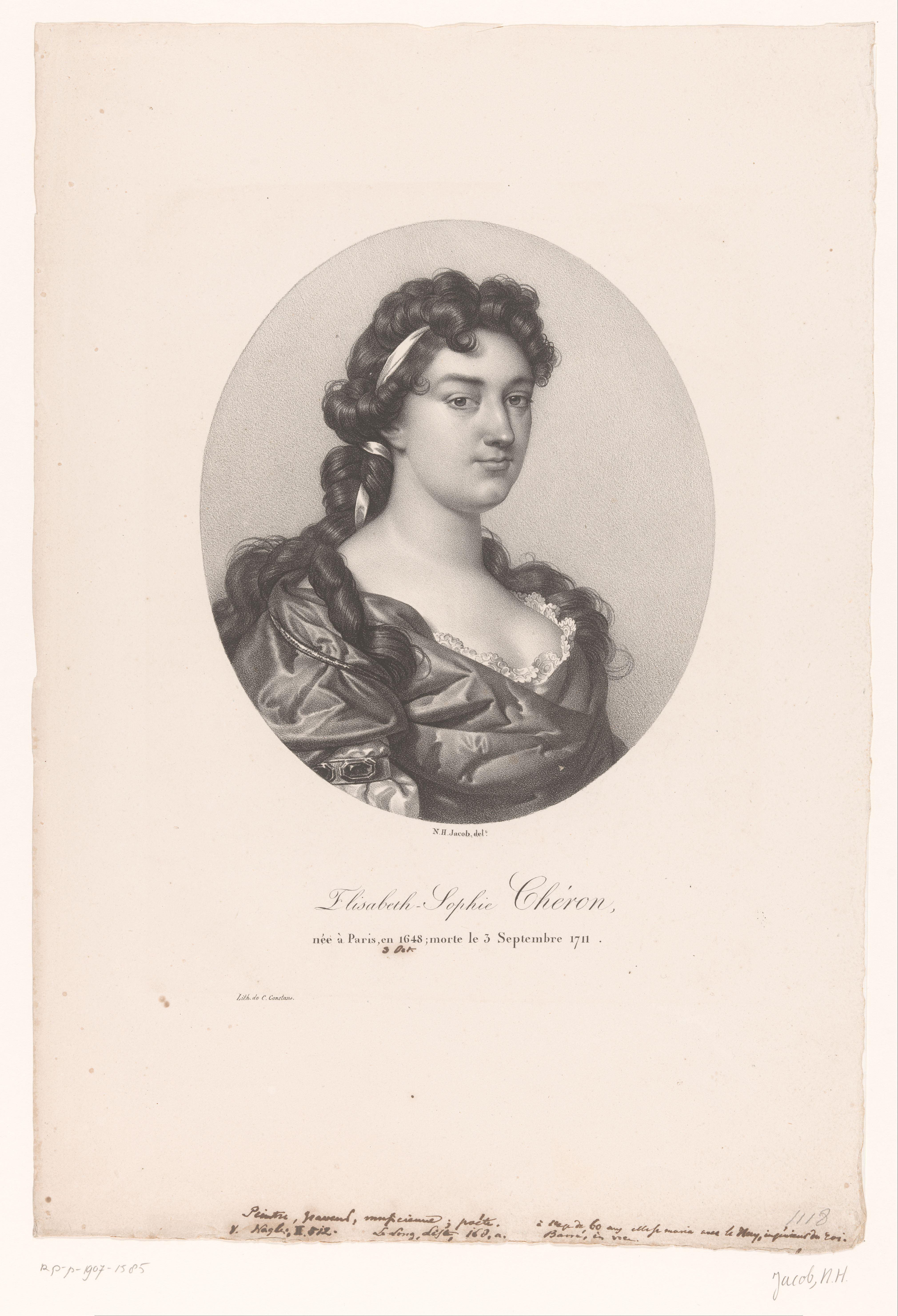 Portret van Élisabeth-Sophie Chéron