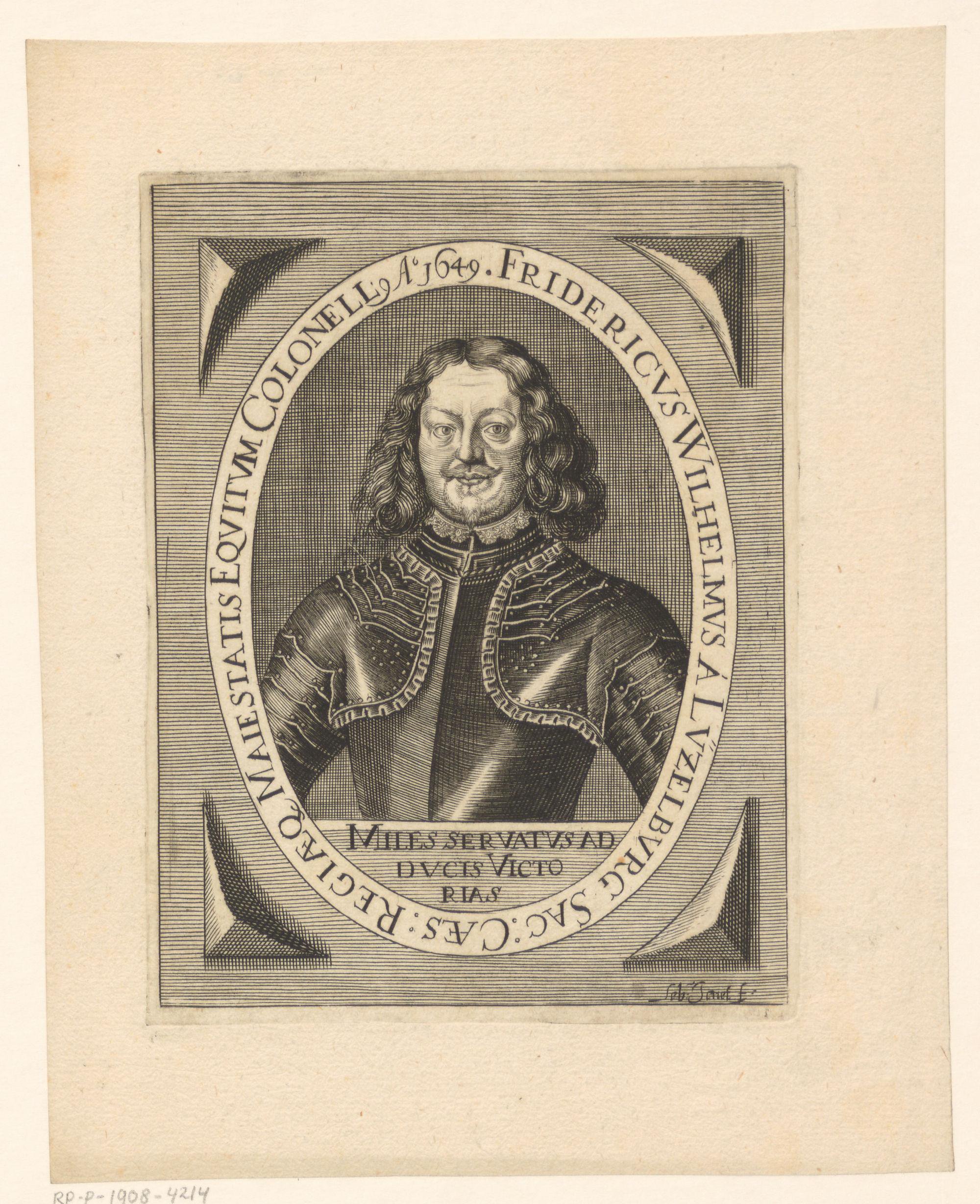 Portret van Friedrich Wilhelm von Lützelburg