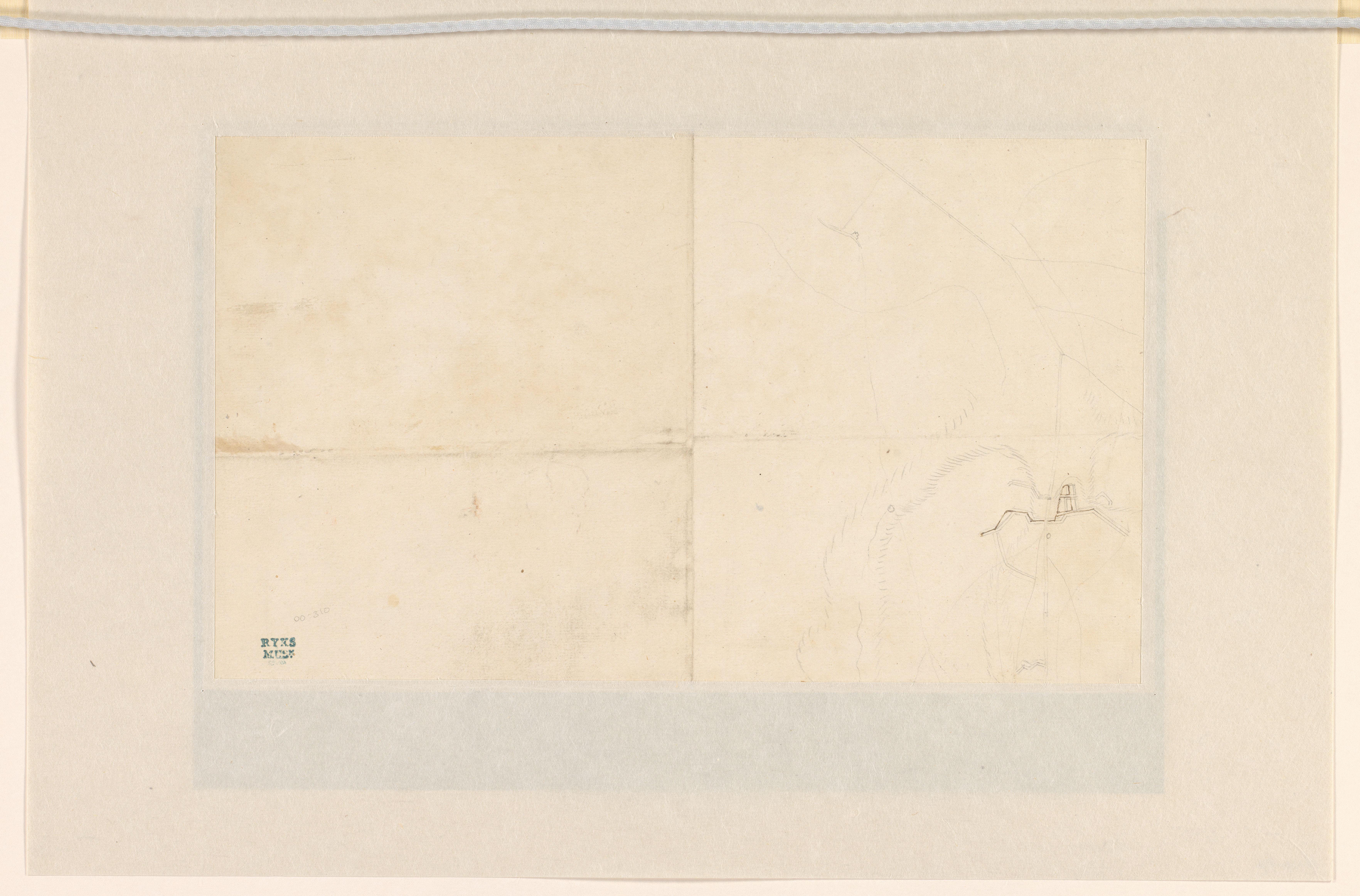 Schets van een plattegrond of topografische kaart