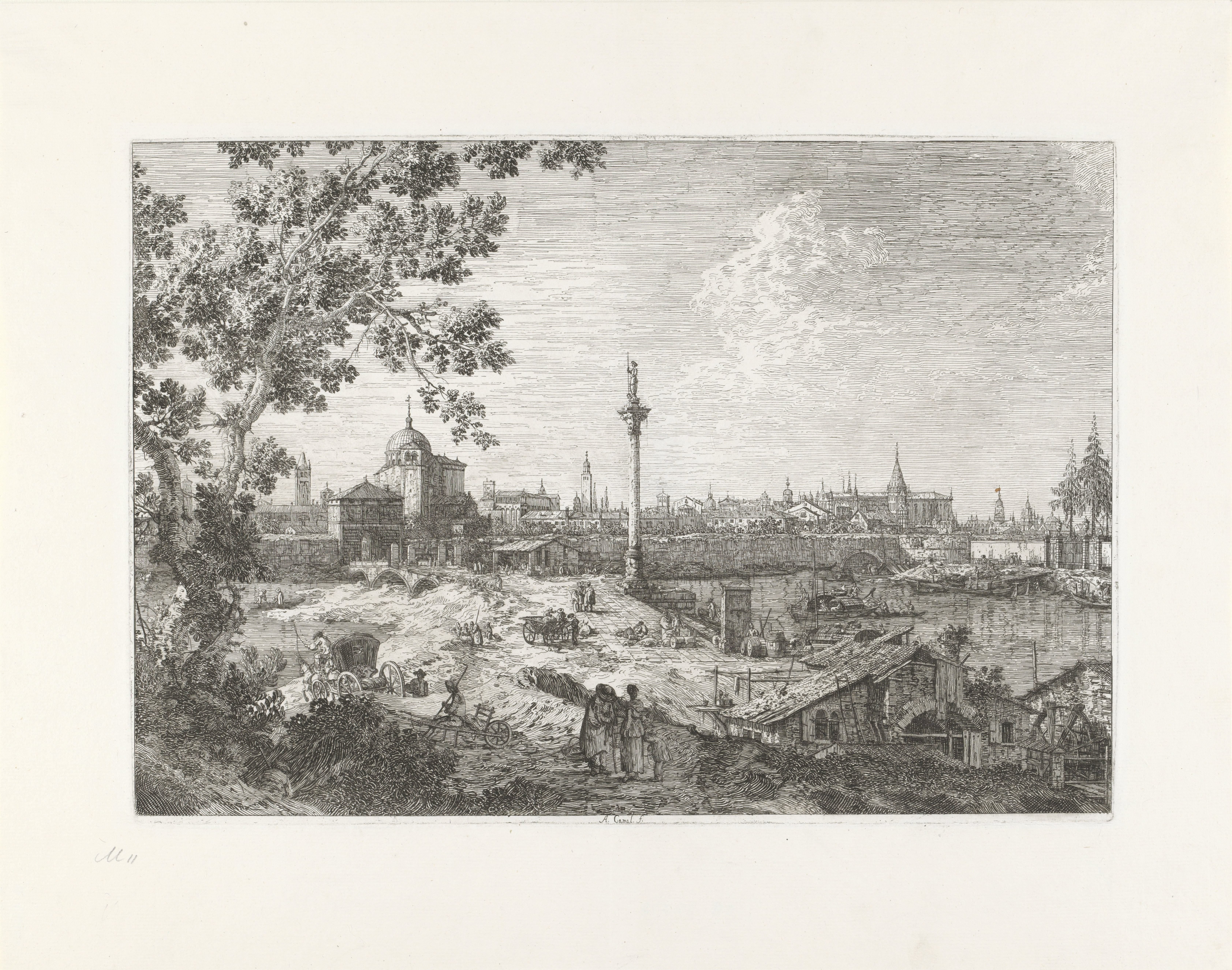 Gezicht op een stad