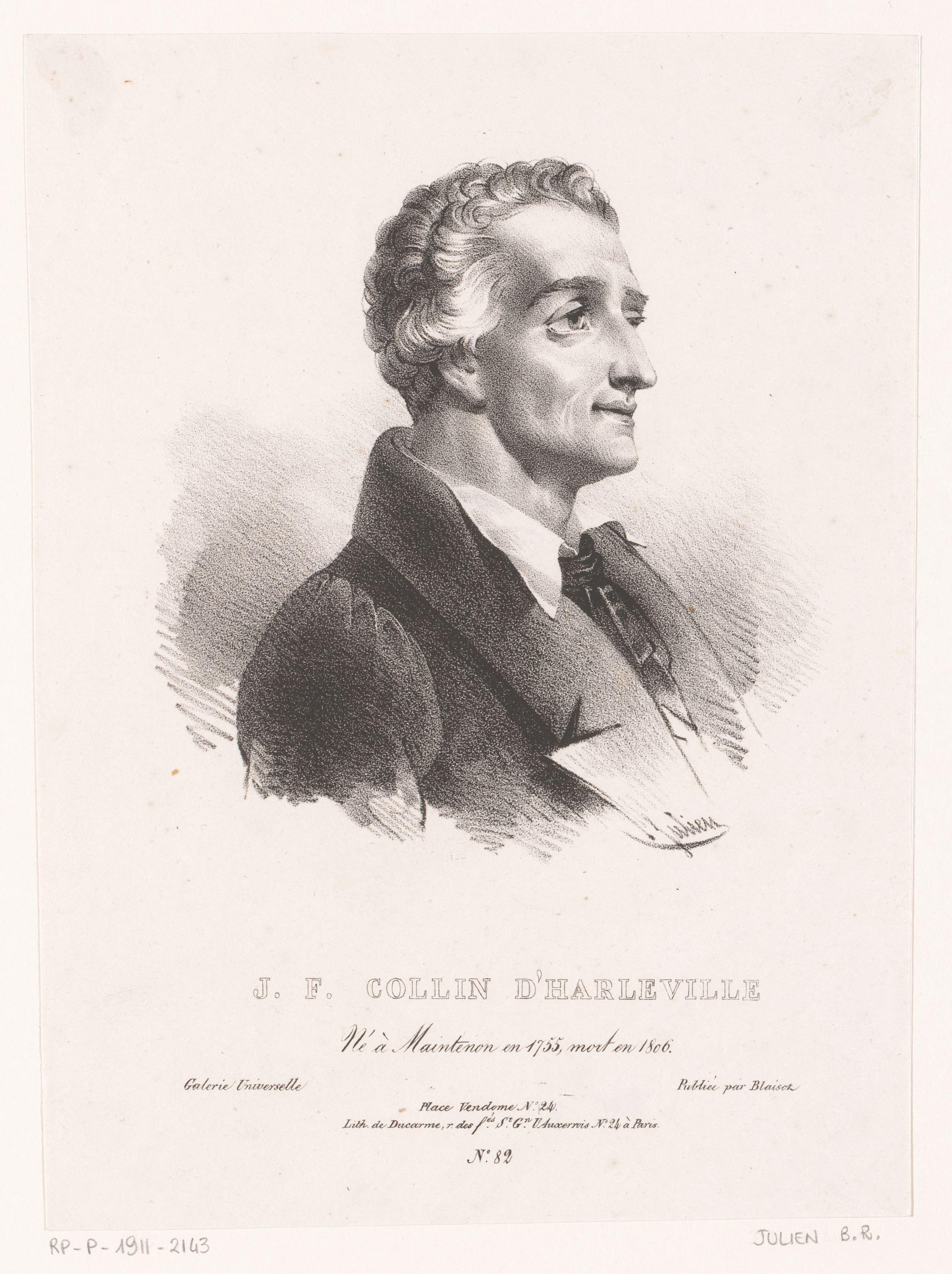 Portret van Jean-François Collin d'Harleville