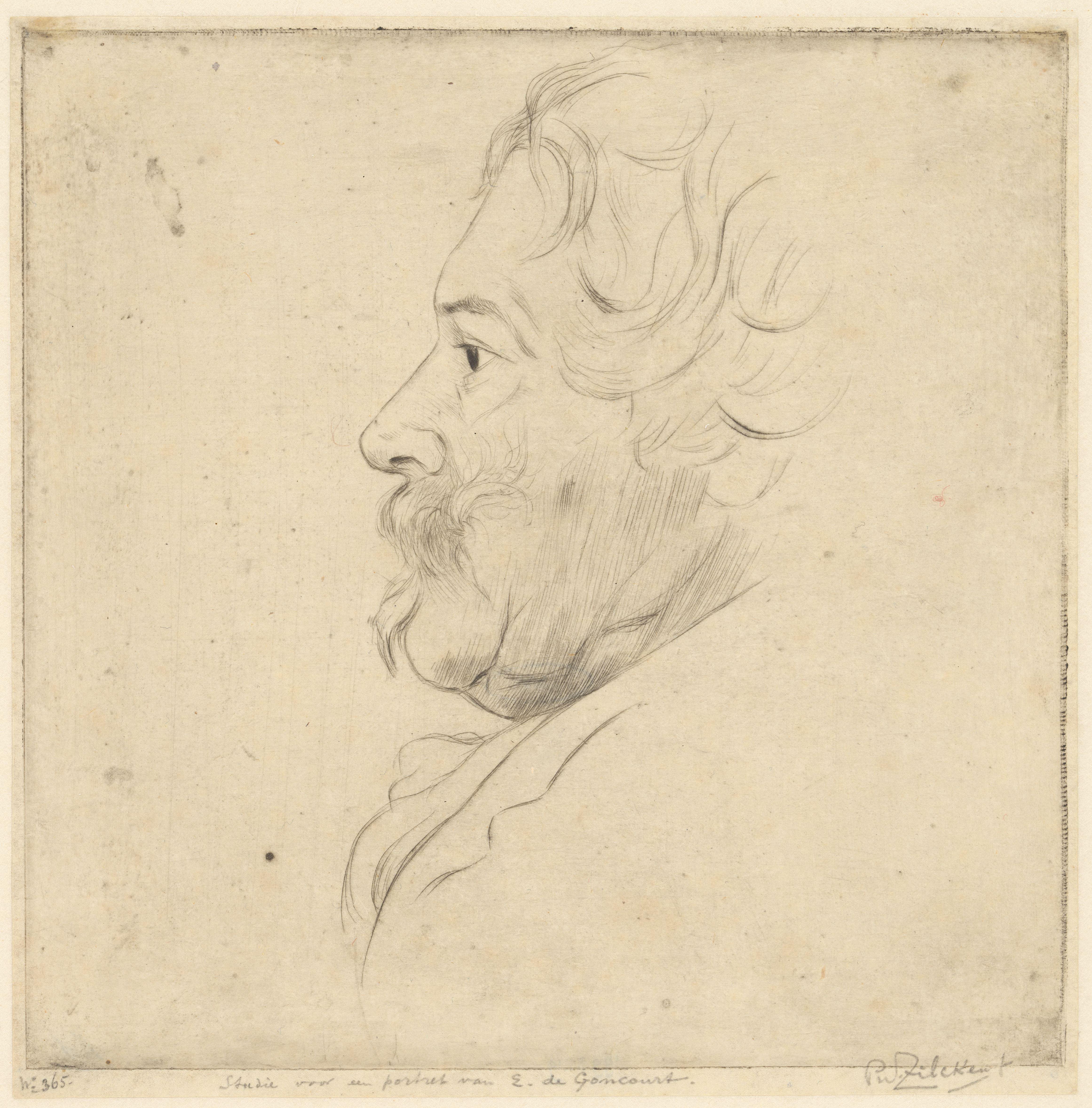 Studie voor een portret van E. de Goncourt