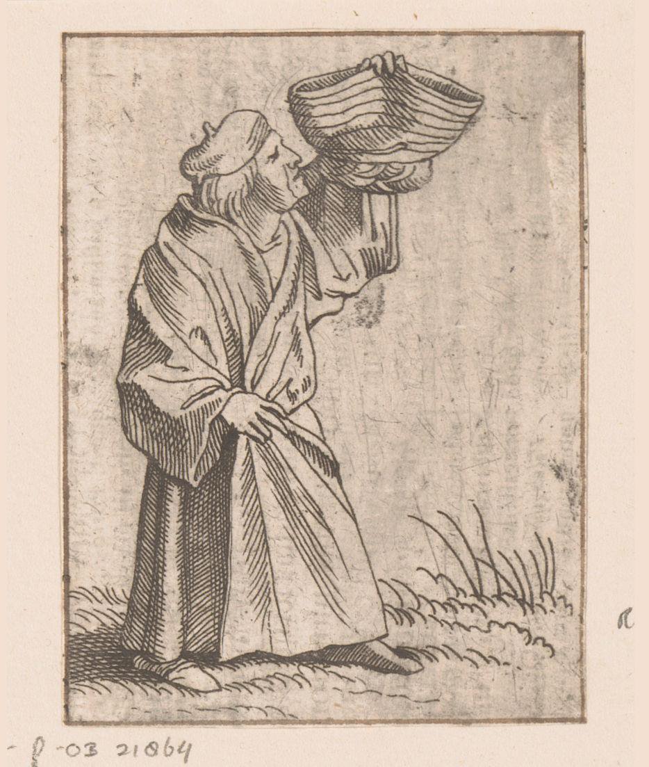 Arts bestudeert een mand alsof het een fles met urine is
