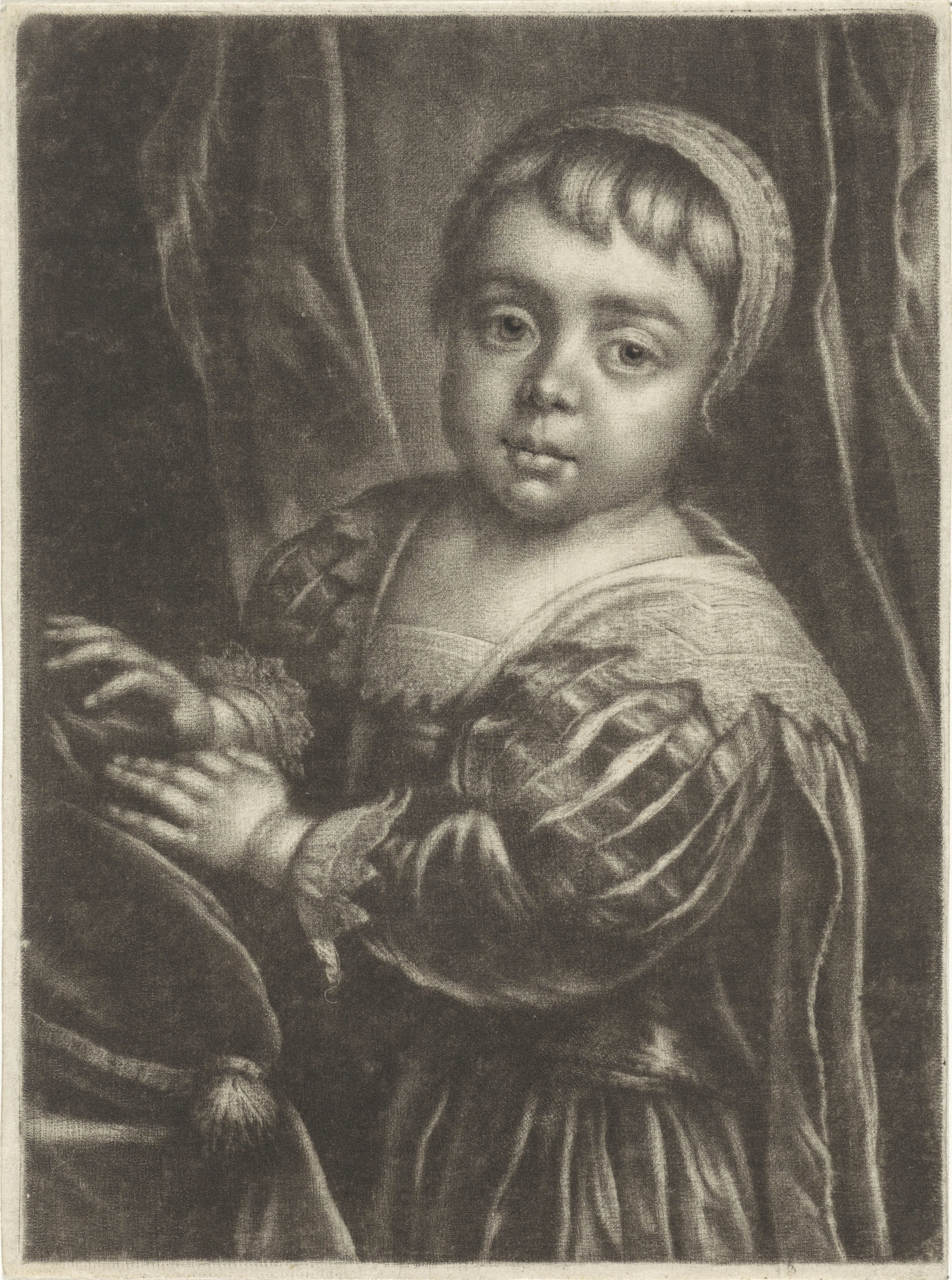 Portret van Karel II, prins van Wales, als kind