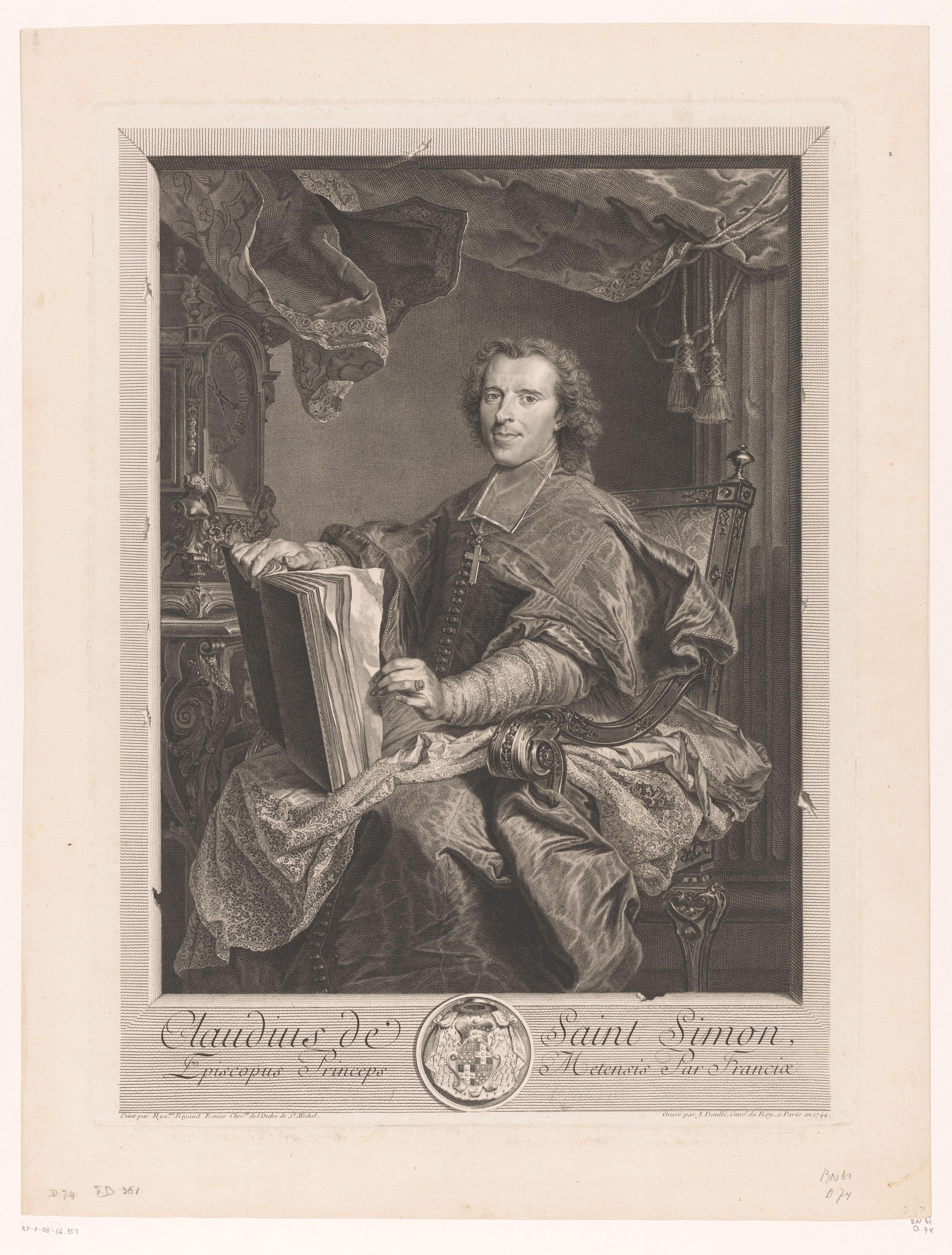 Portret van Claude de Saint-Simon