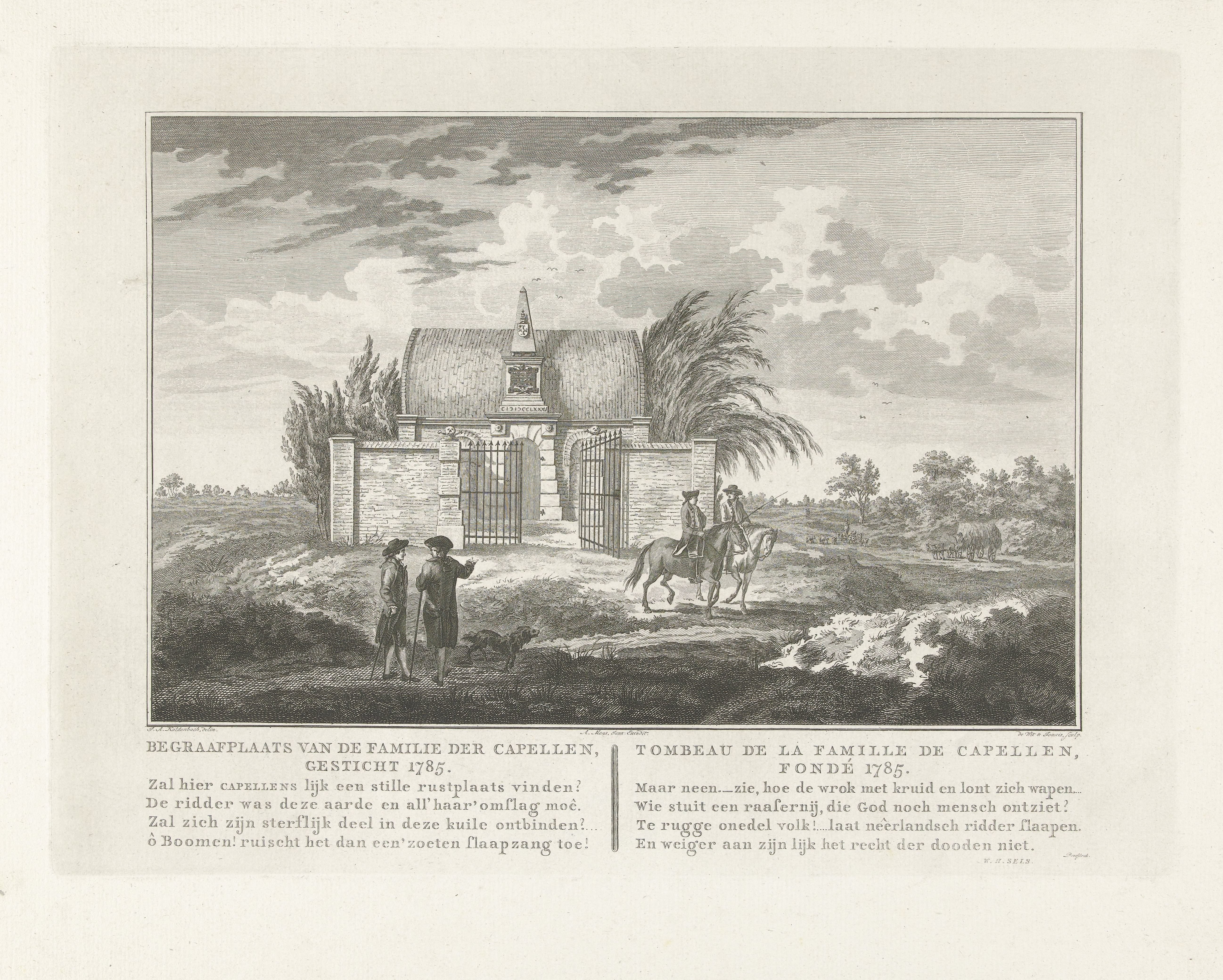 Landschap met graftombe van familie Van der Capellen, 1785