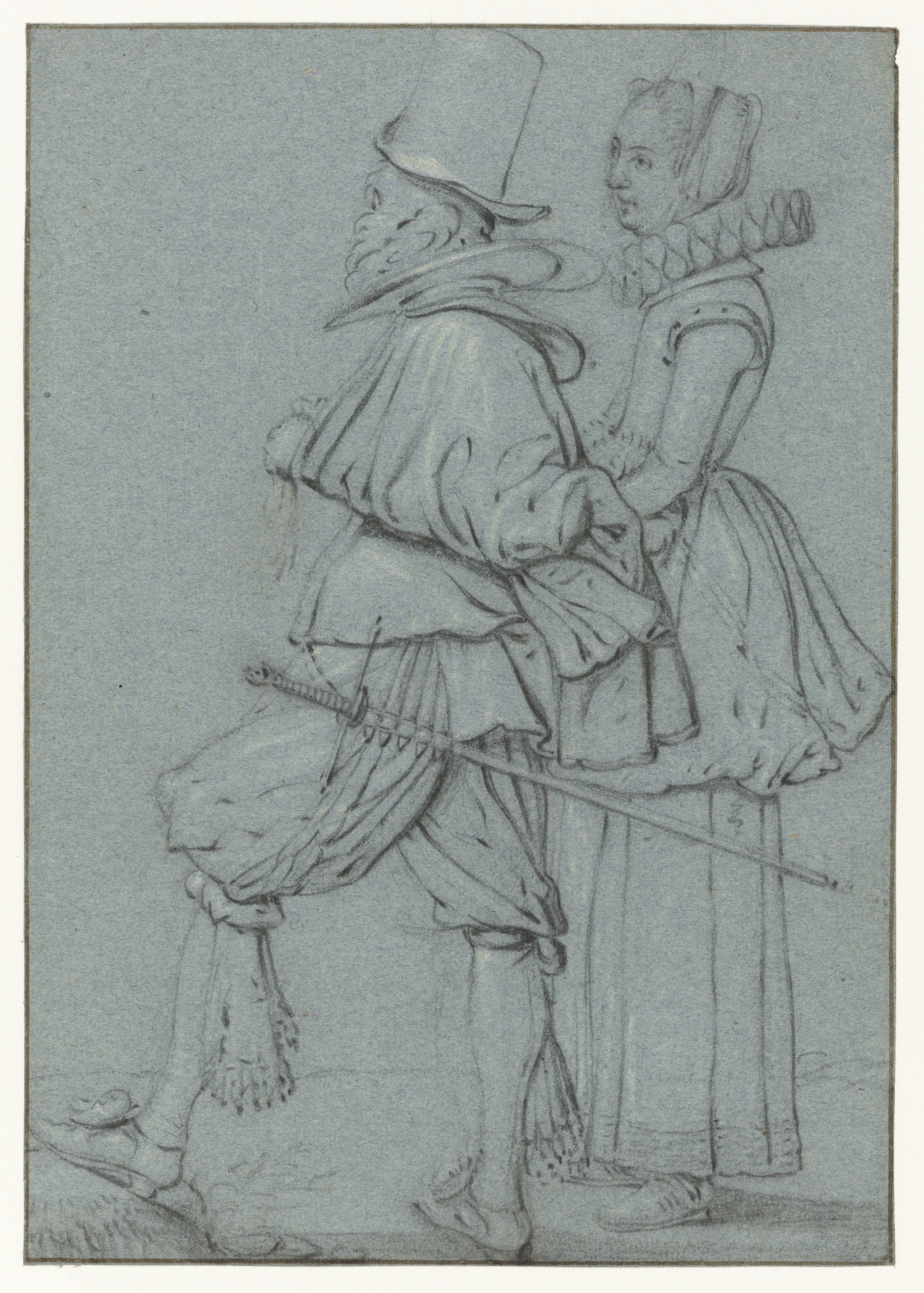 Standing Couple seen from the side