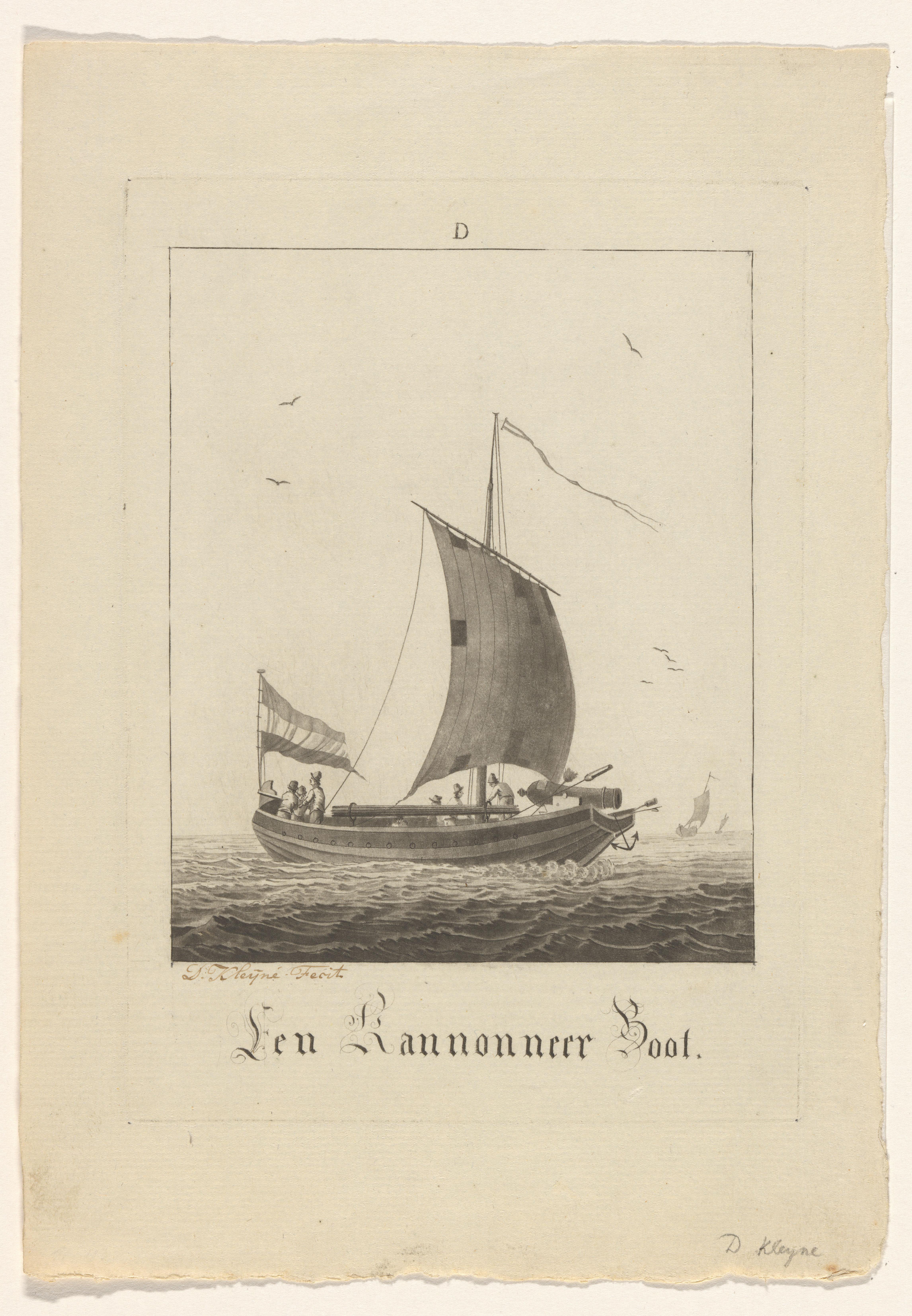 Een kannonneer boot (D)