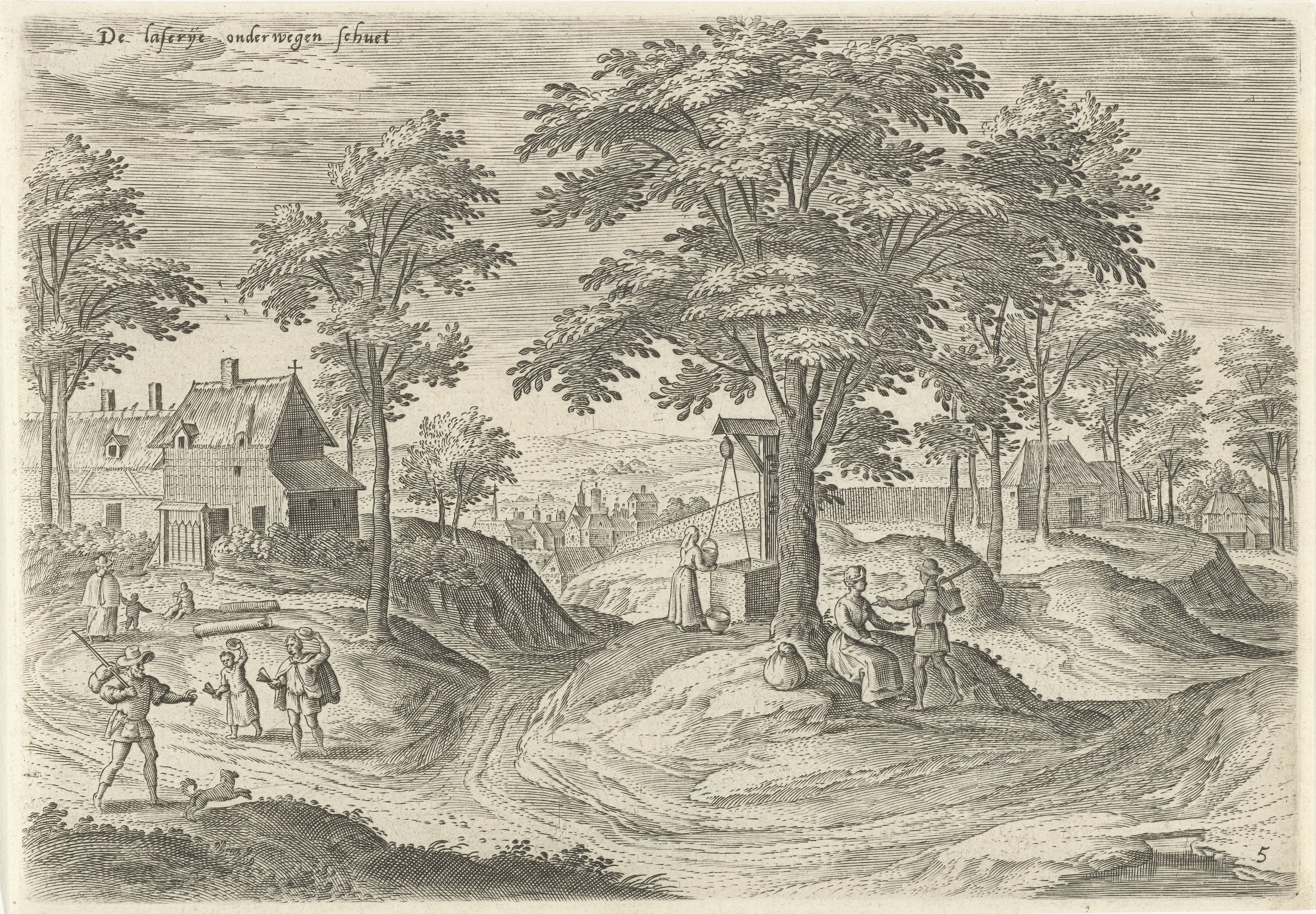 Gezicht op het leprozenhuis van Scheut