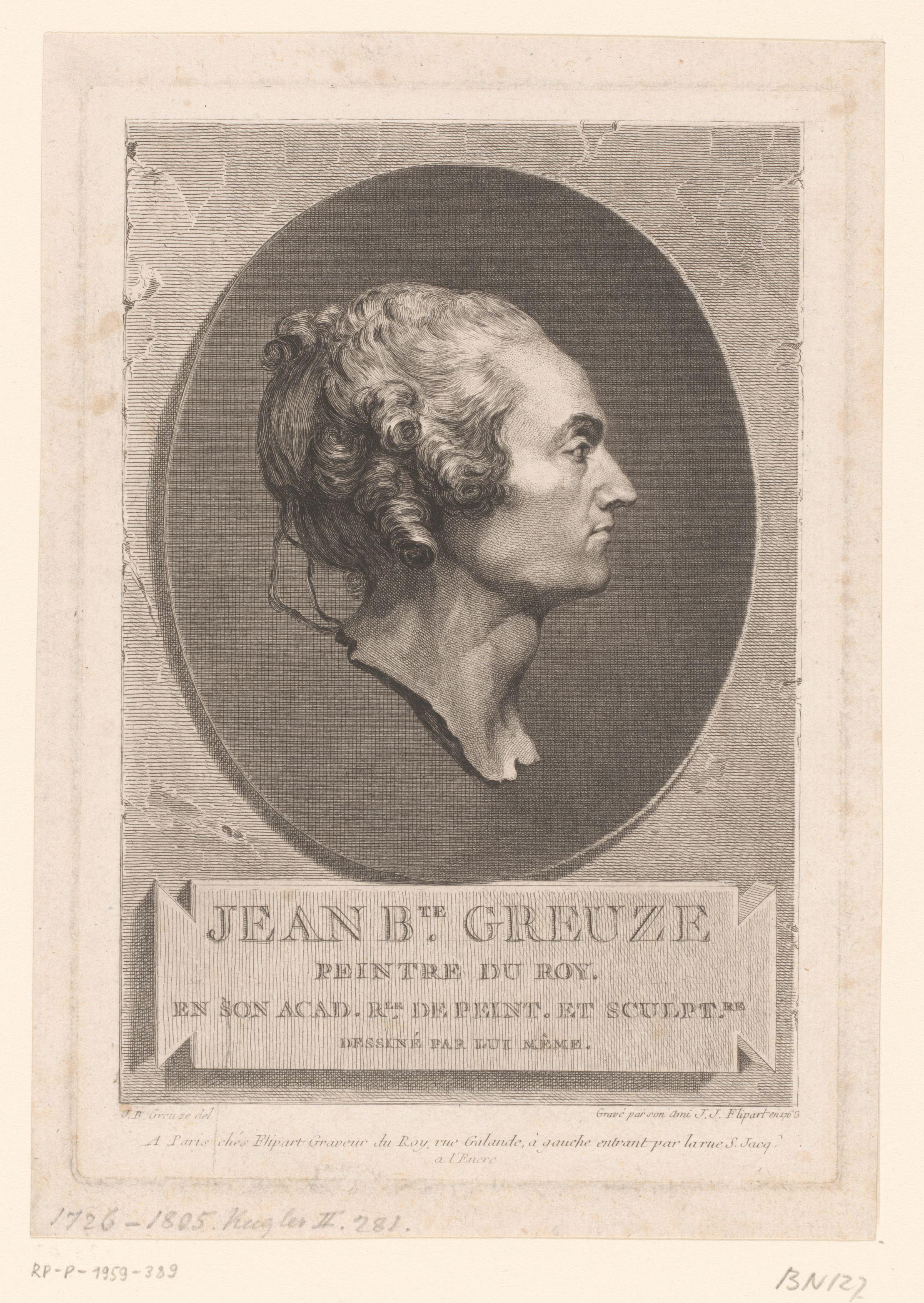 Portret van Jean-Baptiste Greuze