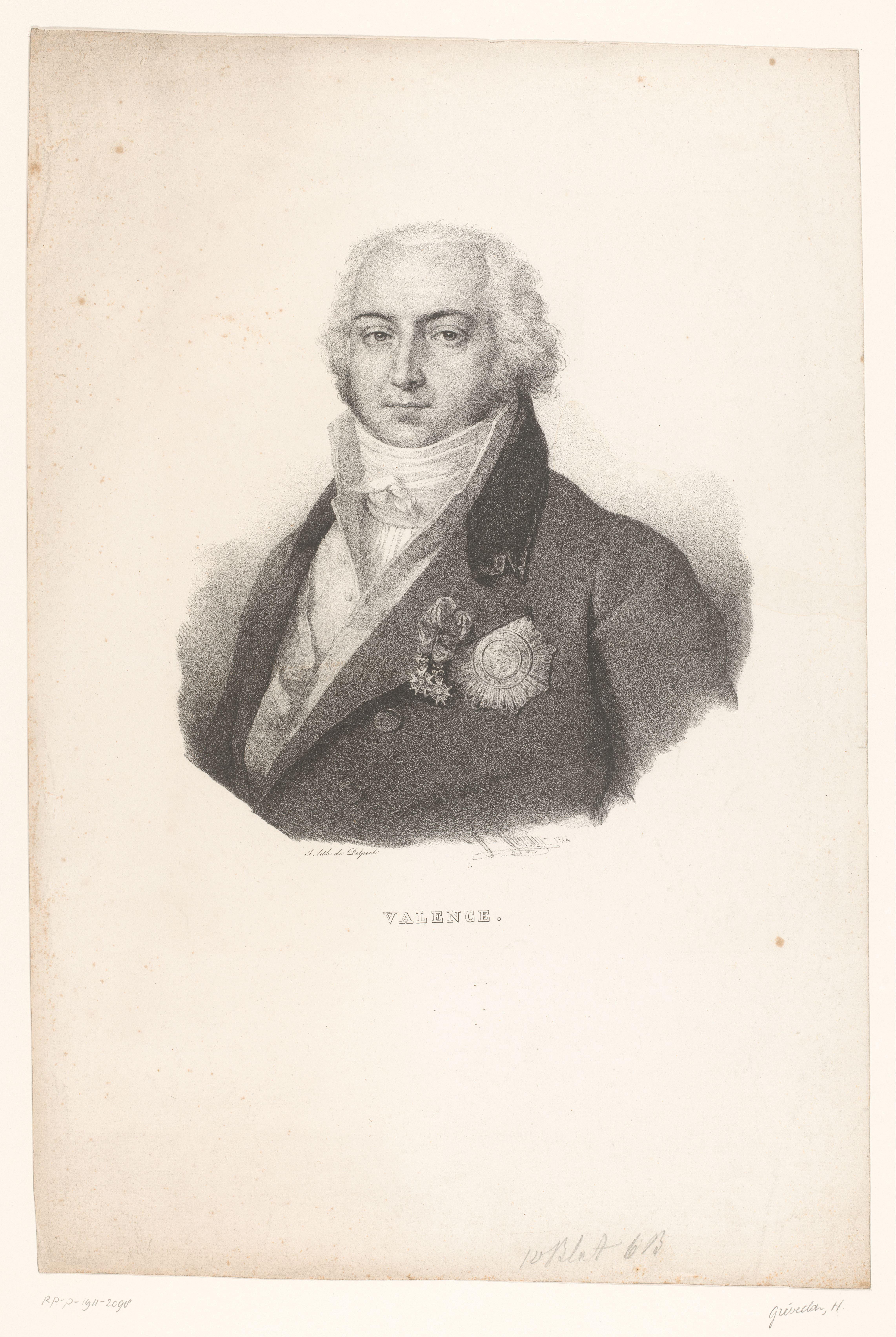 Portret van Jean-Baptiste Cyrus de Timbrune de Thiembronne