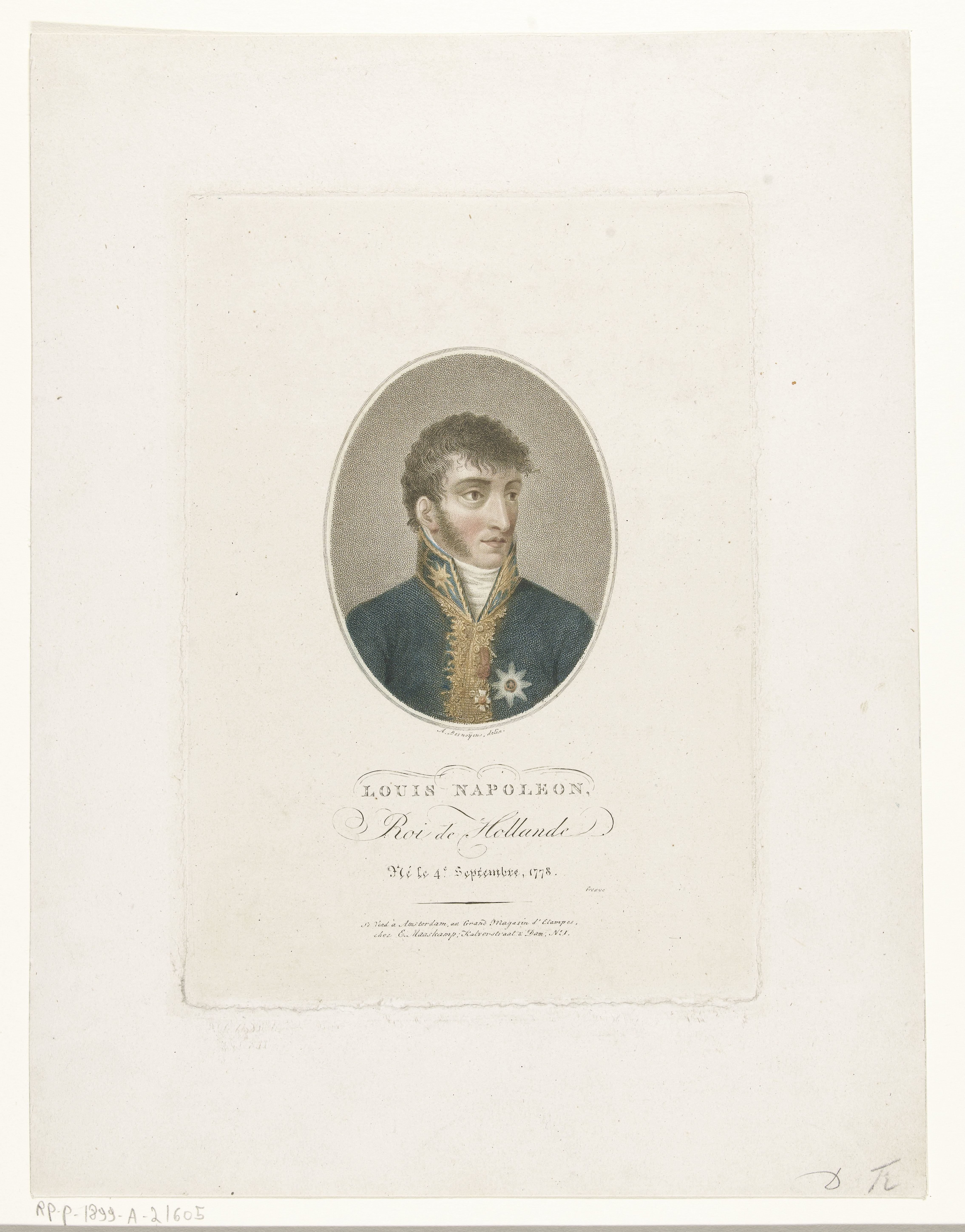 Portret van Lodewijk Napoleon, koning van Holland.