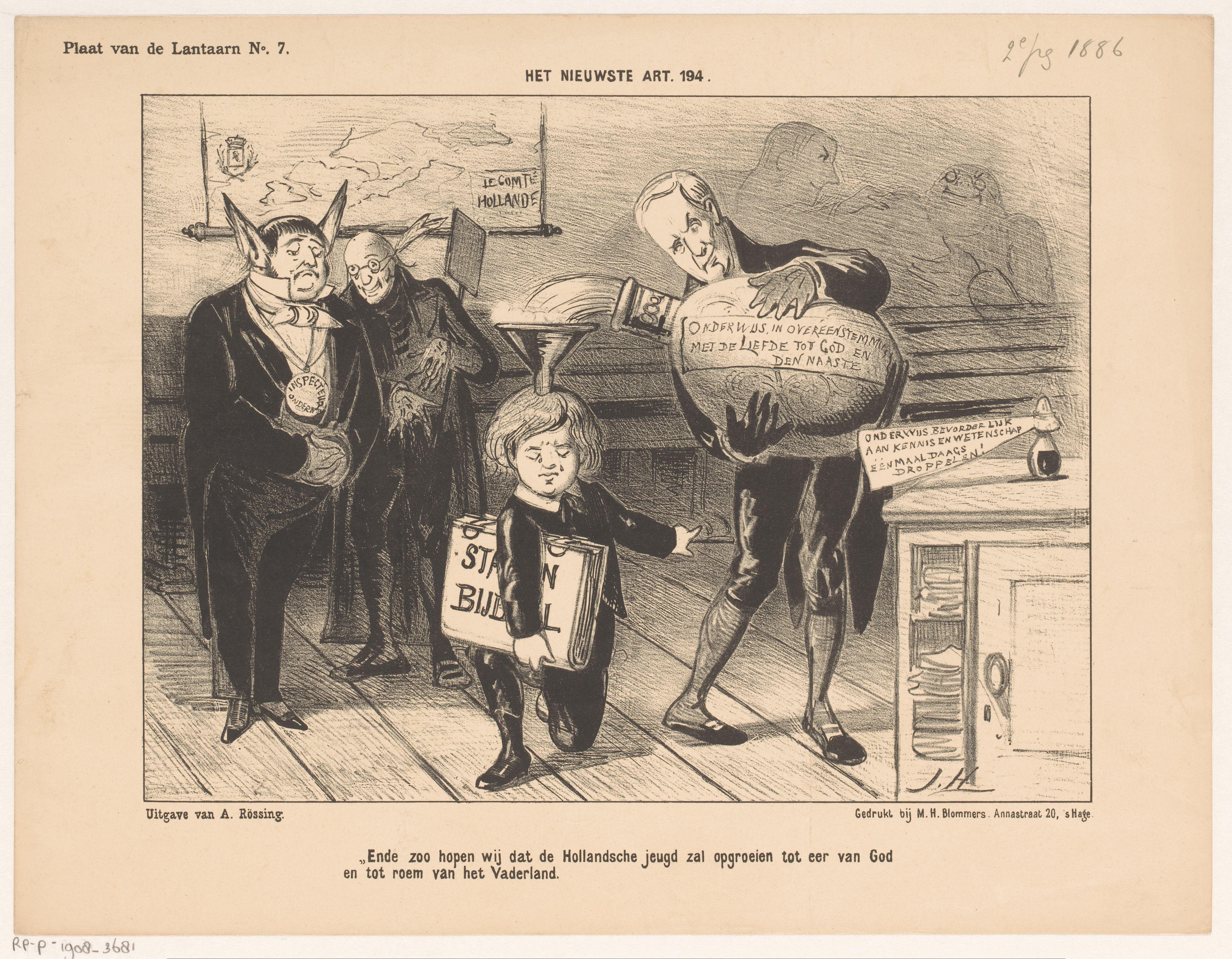 Spotprent op het nieuwe wetsvoorstel artikel 194
