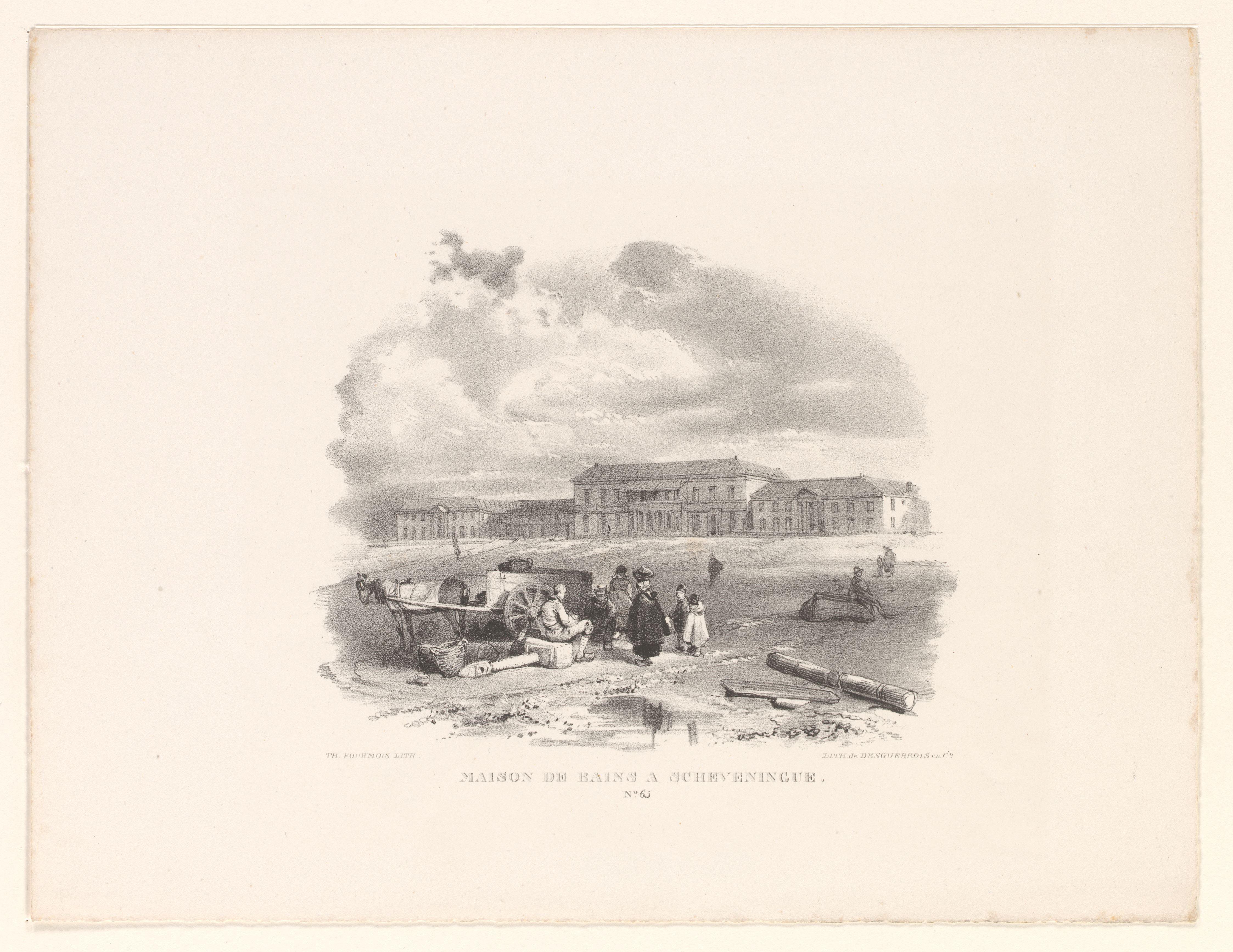 Gezicht op het Grand Hôtel des Bains te Scheveningen