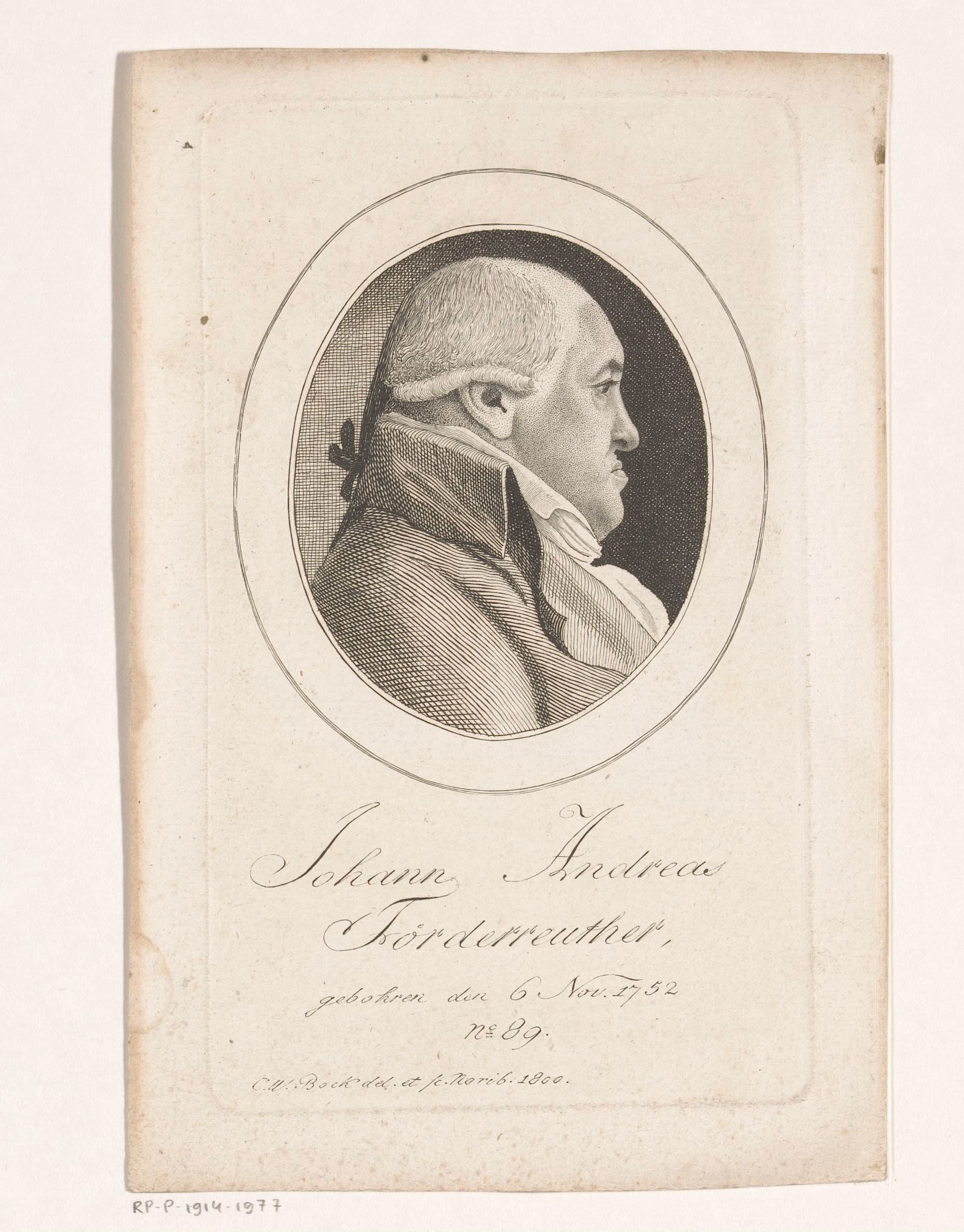 Portret van Johann Andreas Förderreuther