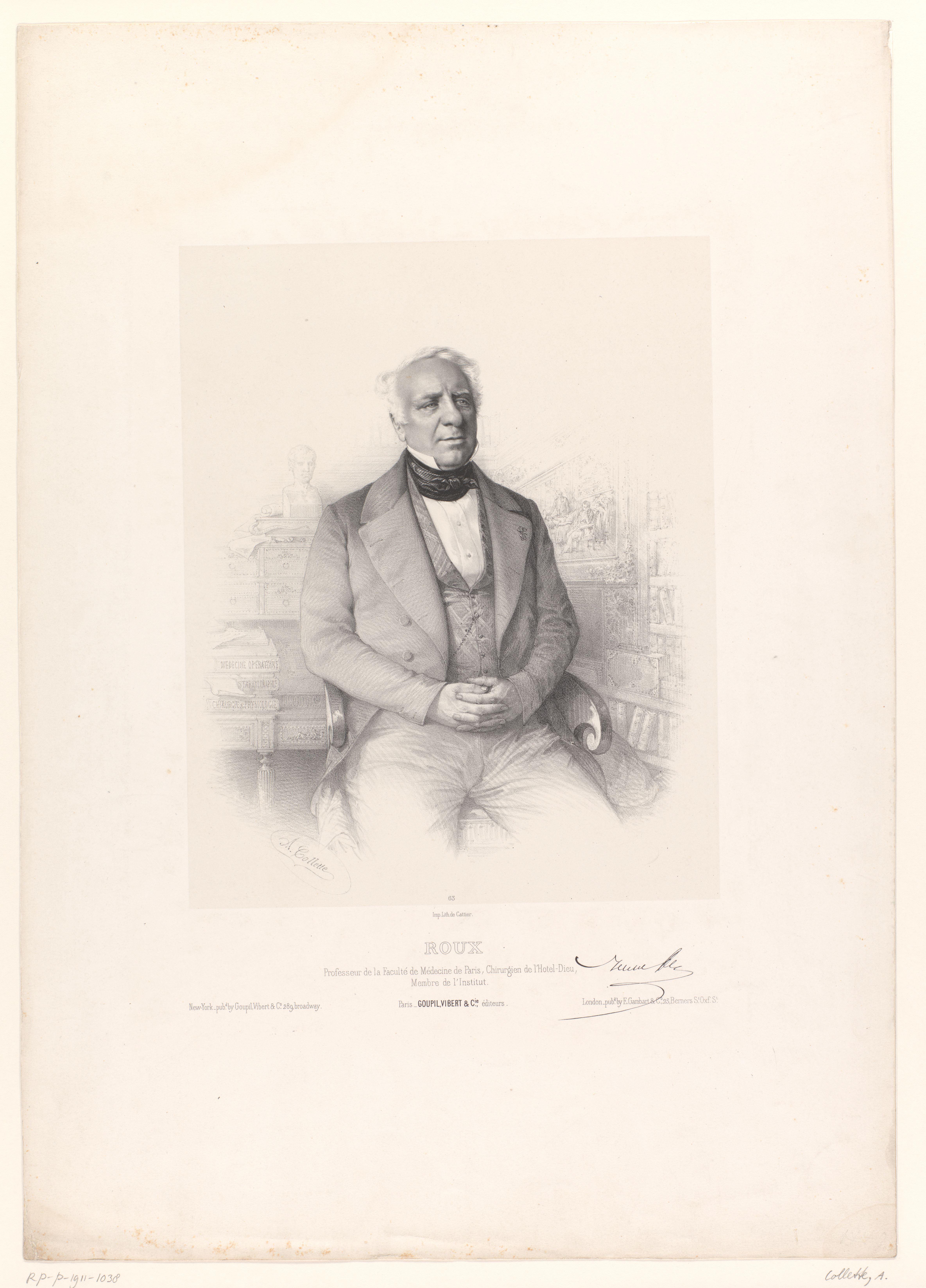 Portret van de arts Philibert Joseph Roux