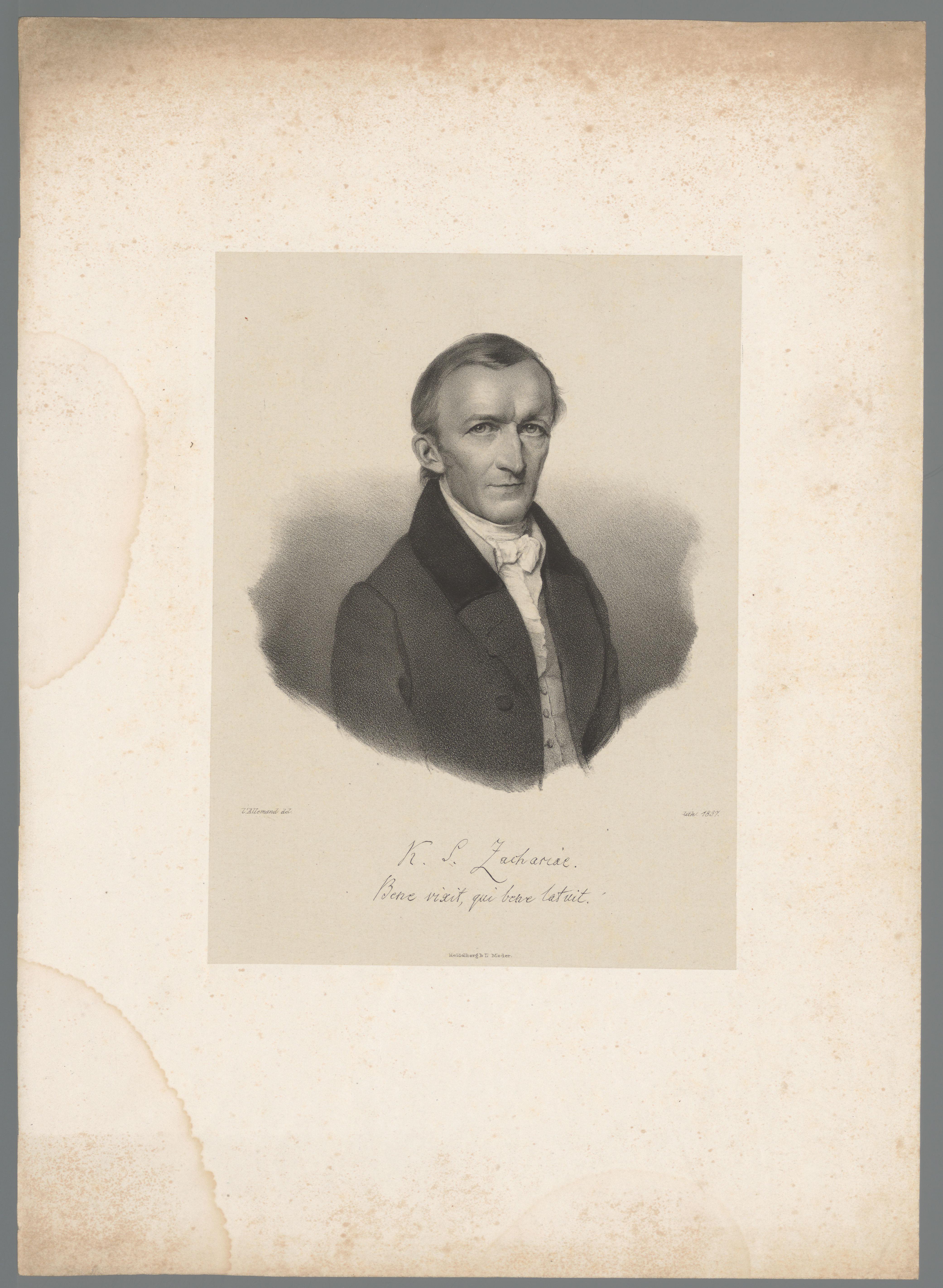 Portret van Karl Salomo Zachariae von Lingenthal