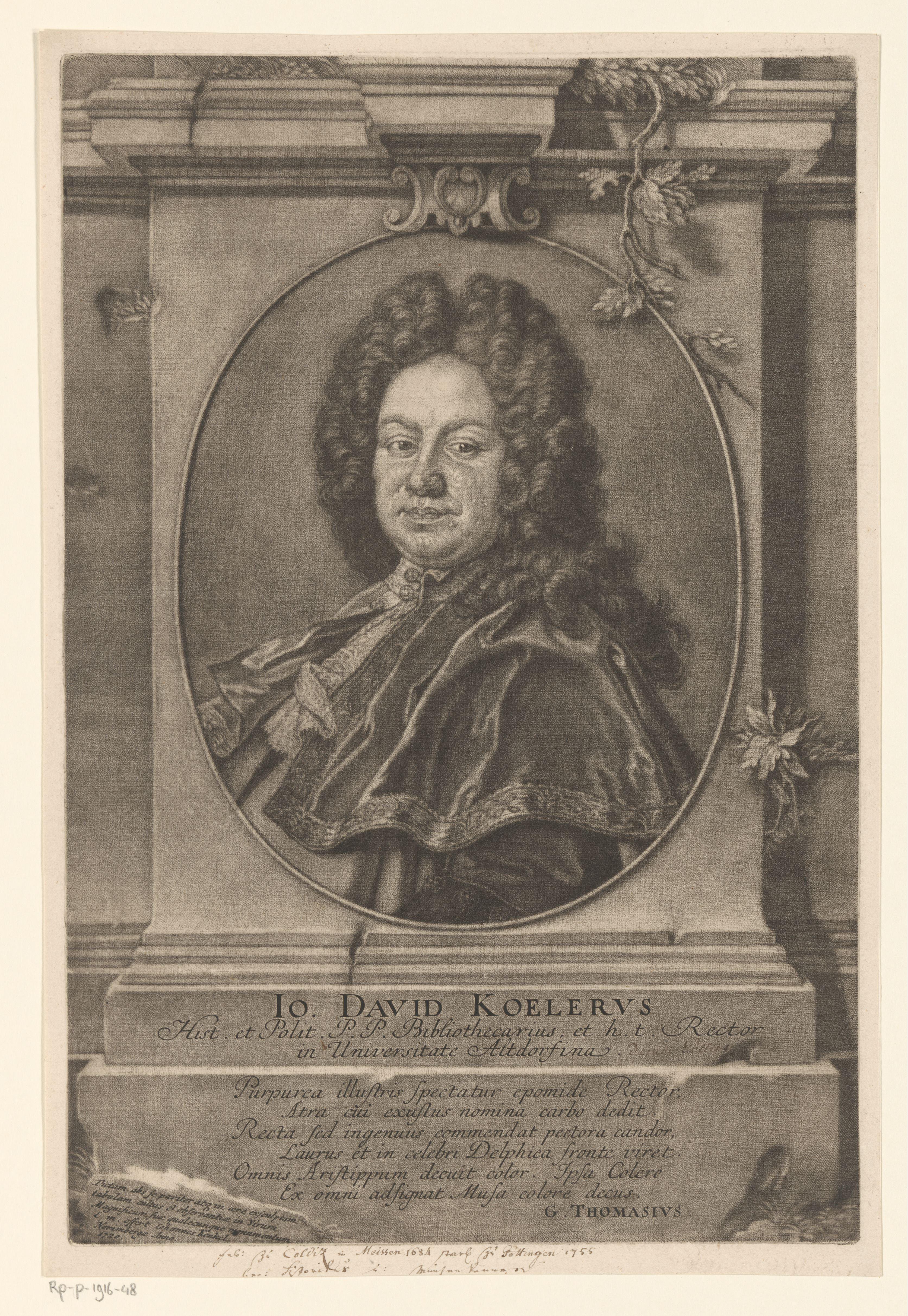 Portret van Johann David Köhler