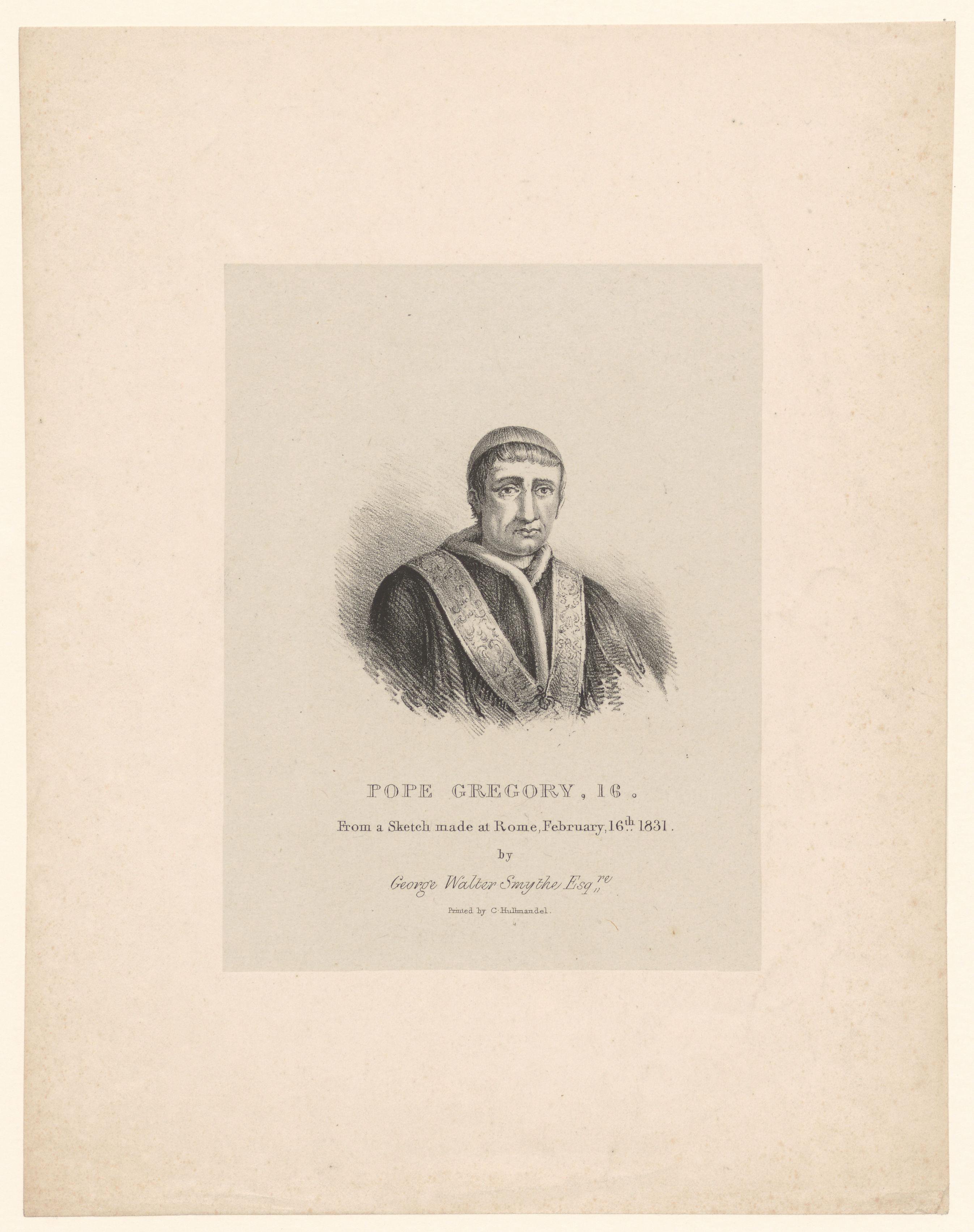 Portret van paus Gregorius XVI