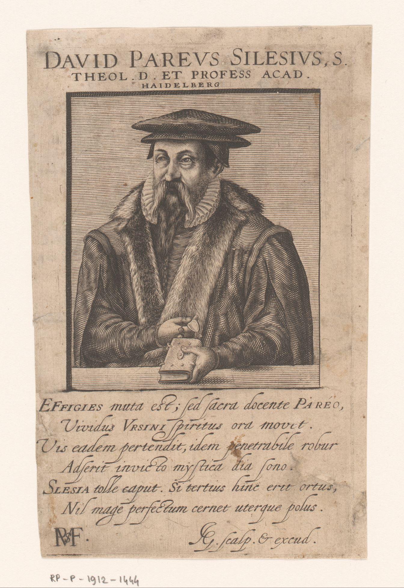 Portret van David (II) Pareus