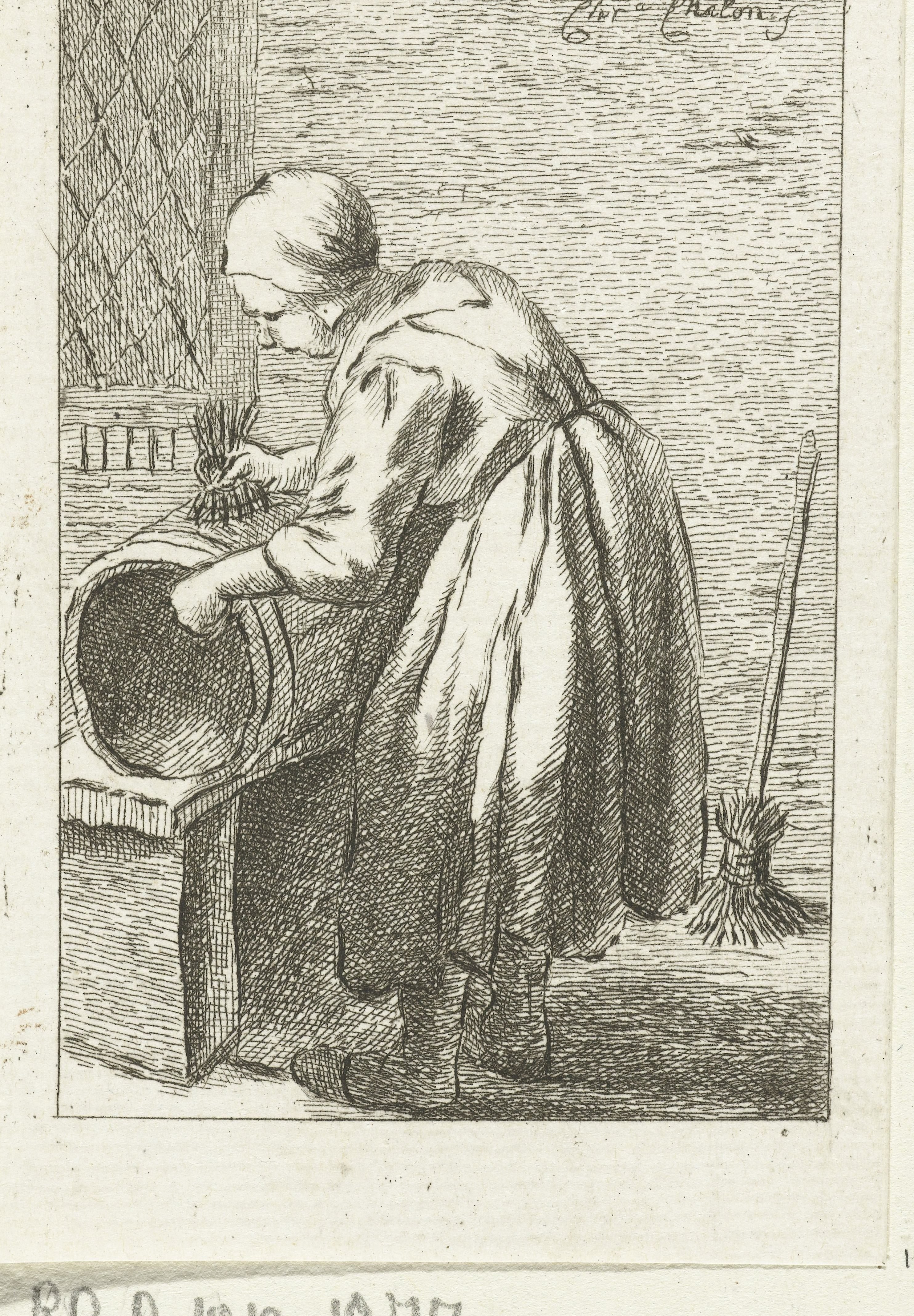 Boenende vrouw