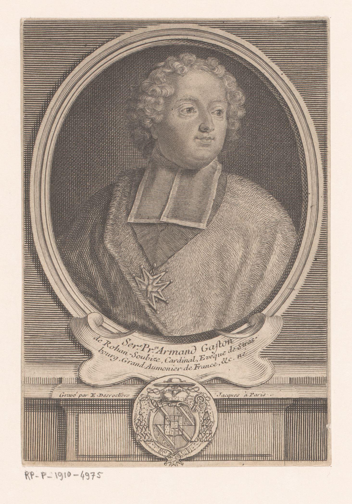 Portret van Armand Gaston Maximilien de Rohan