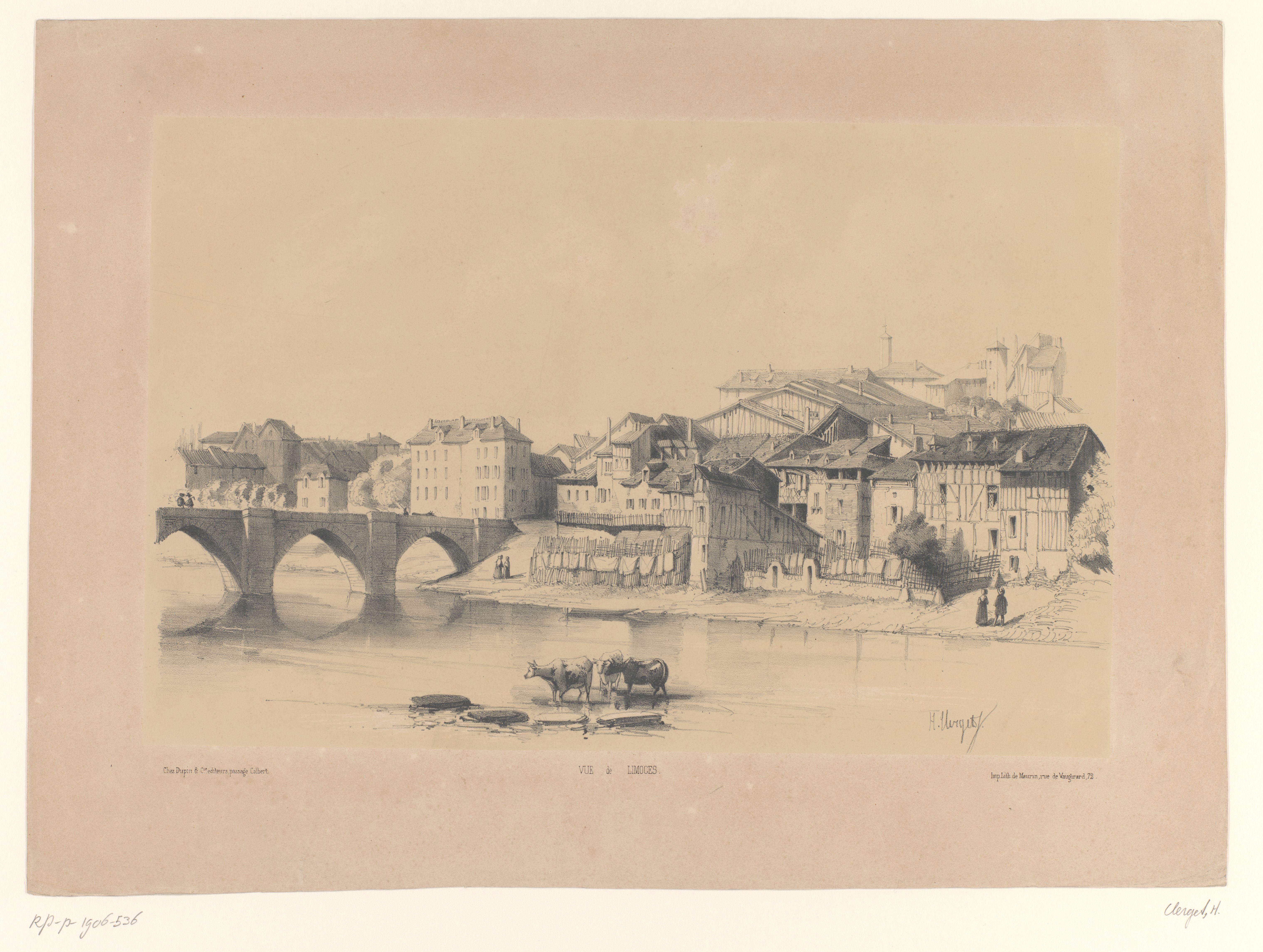 Zicht op Limoges aan de Vienne