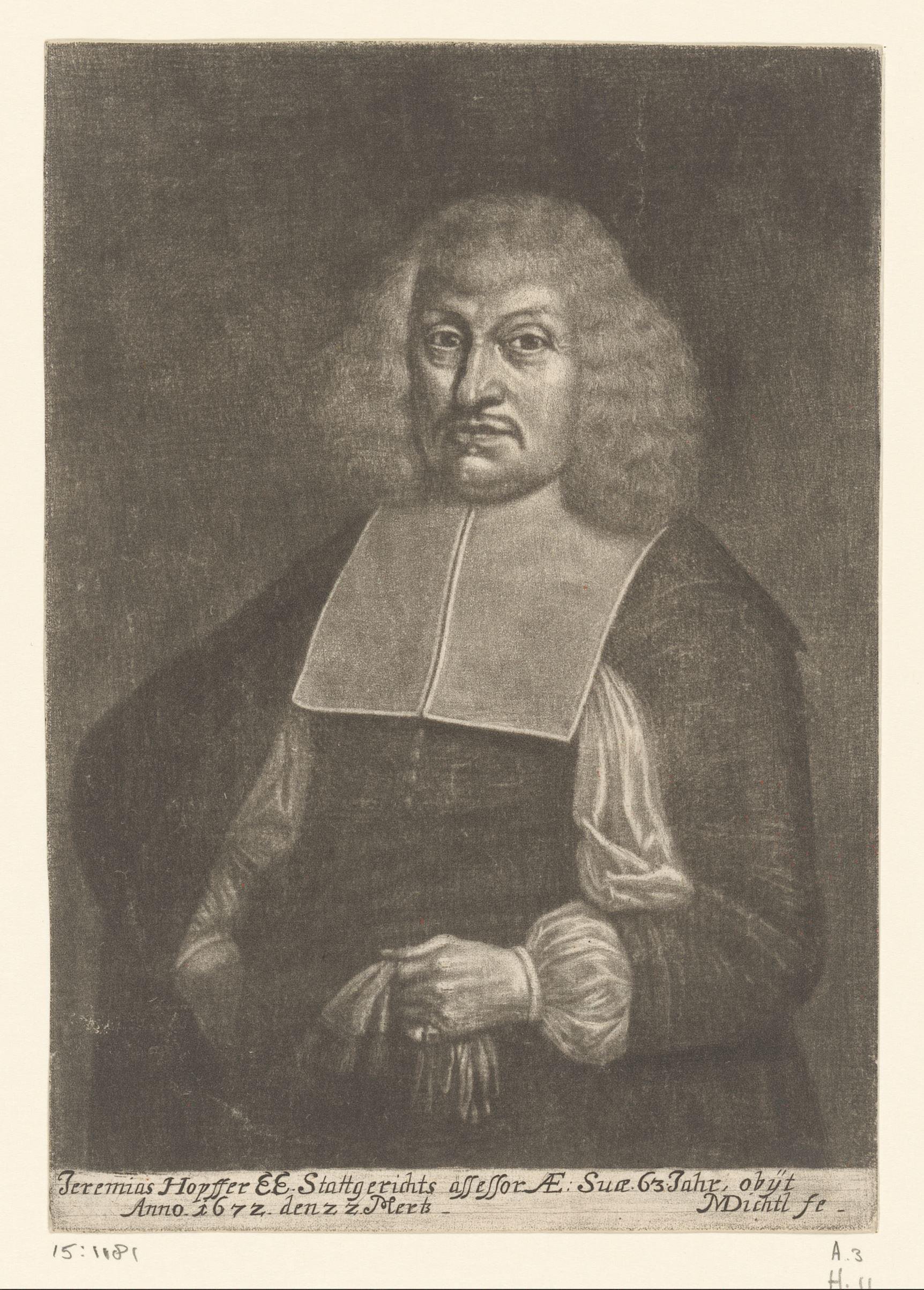 Portret van Jeremias Hopffer
