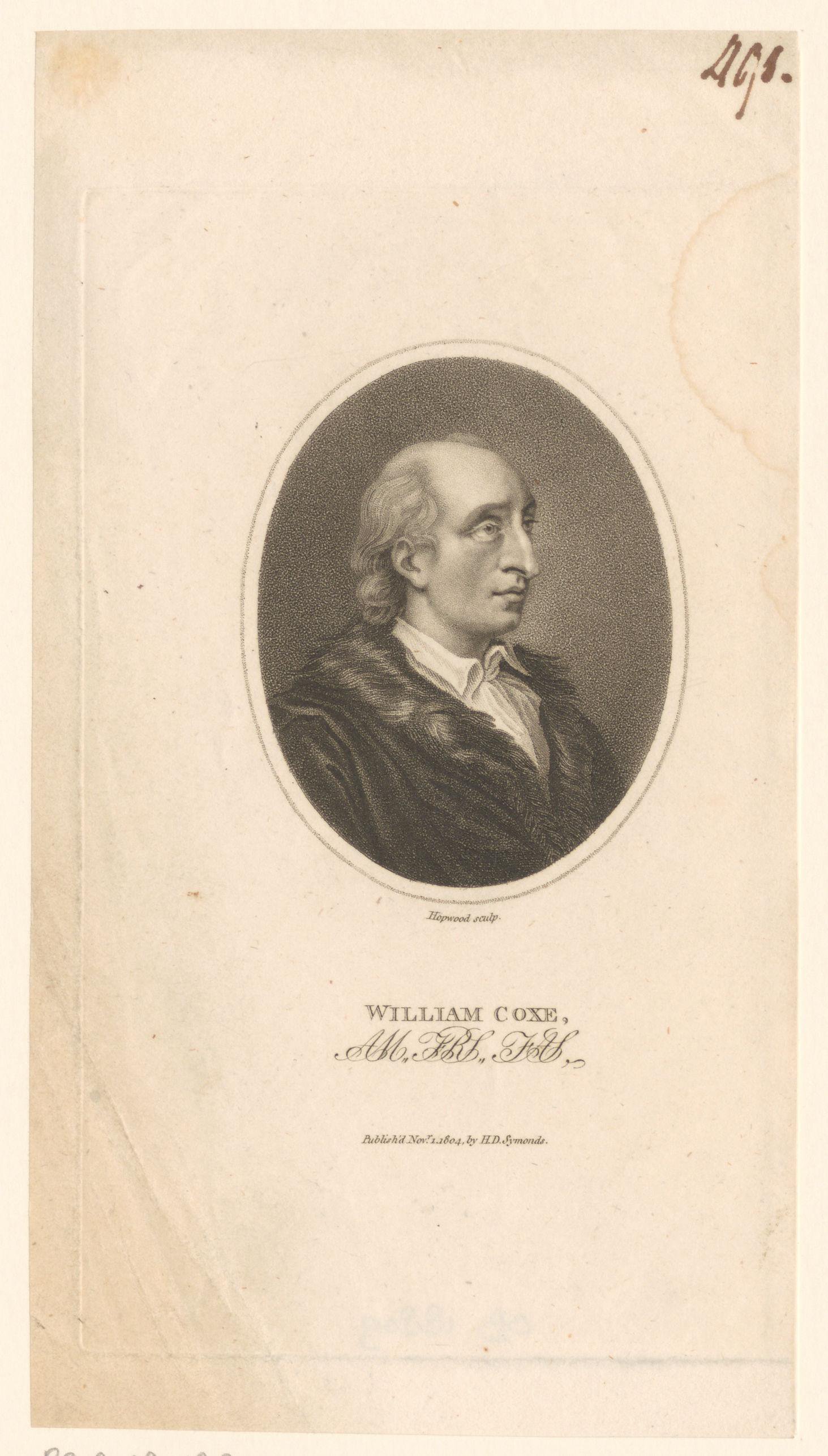 Portret van William Coxe