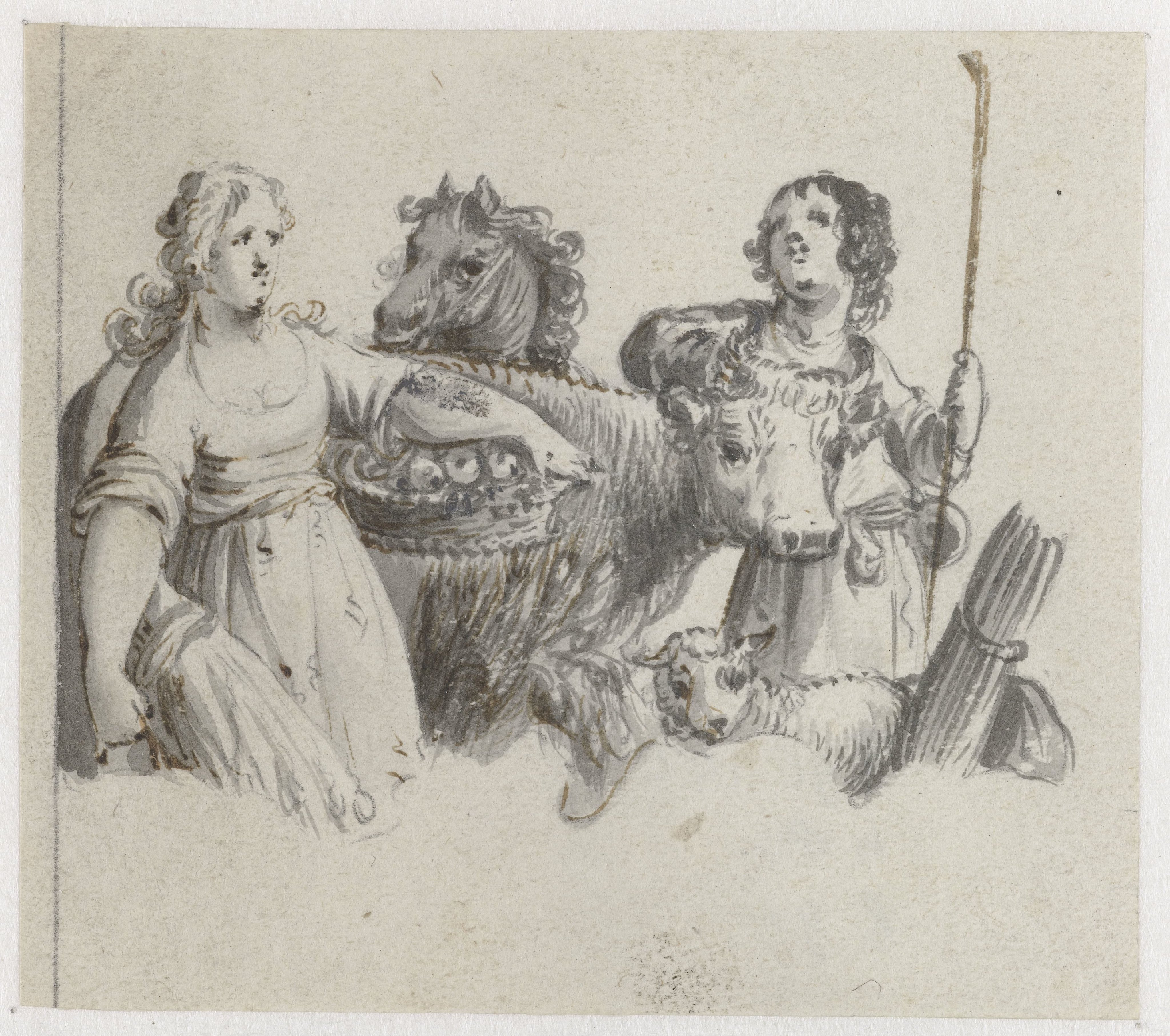 Twee vrouwen met dieren