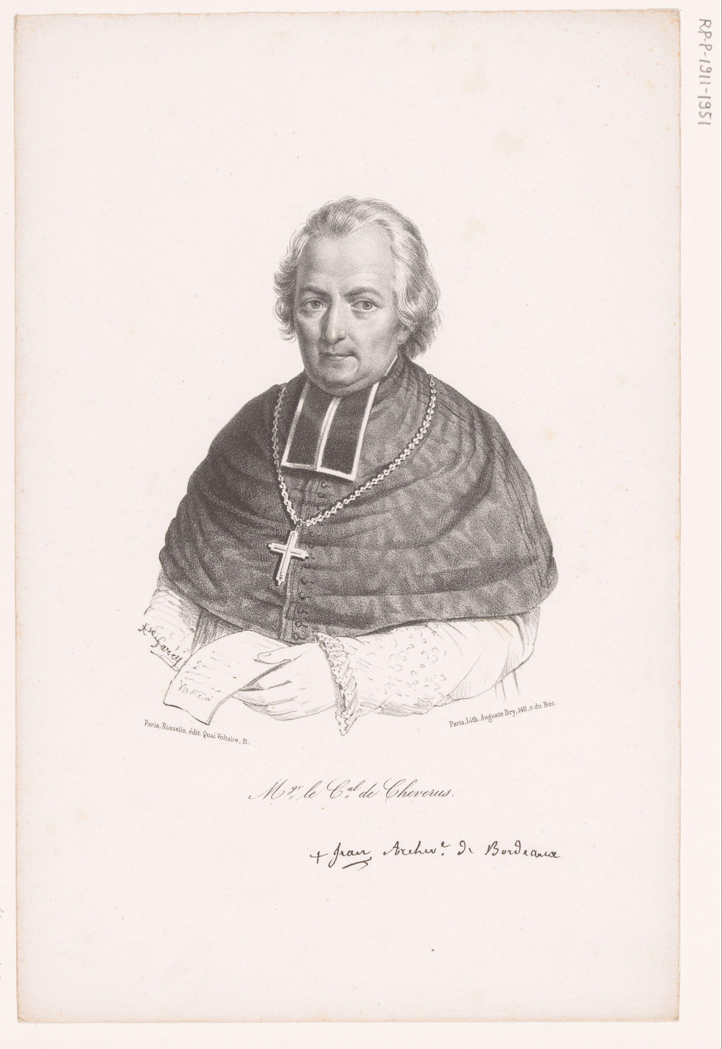 Portret van kardinaal Jean Lefebvre de Cheverus