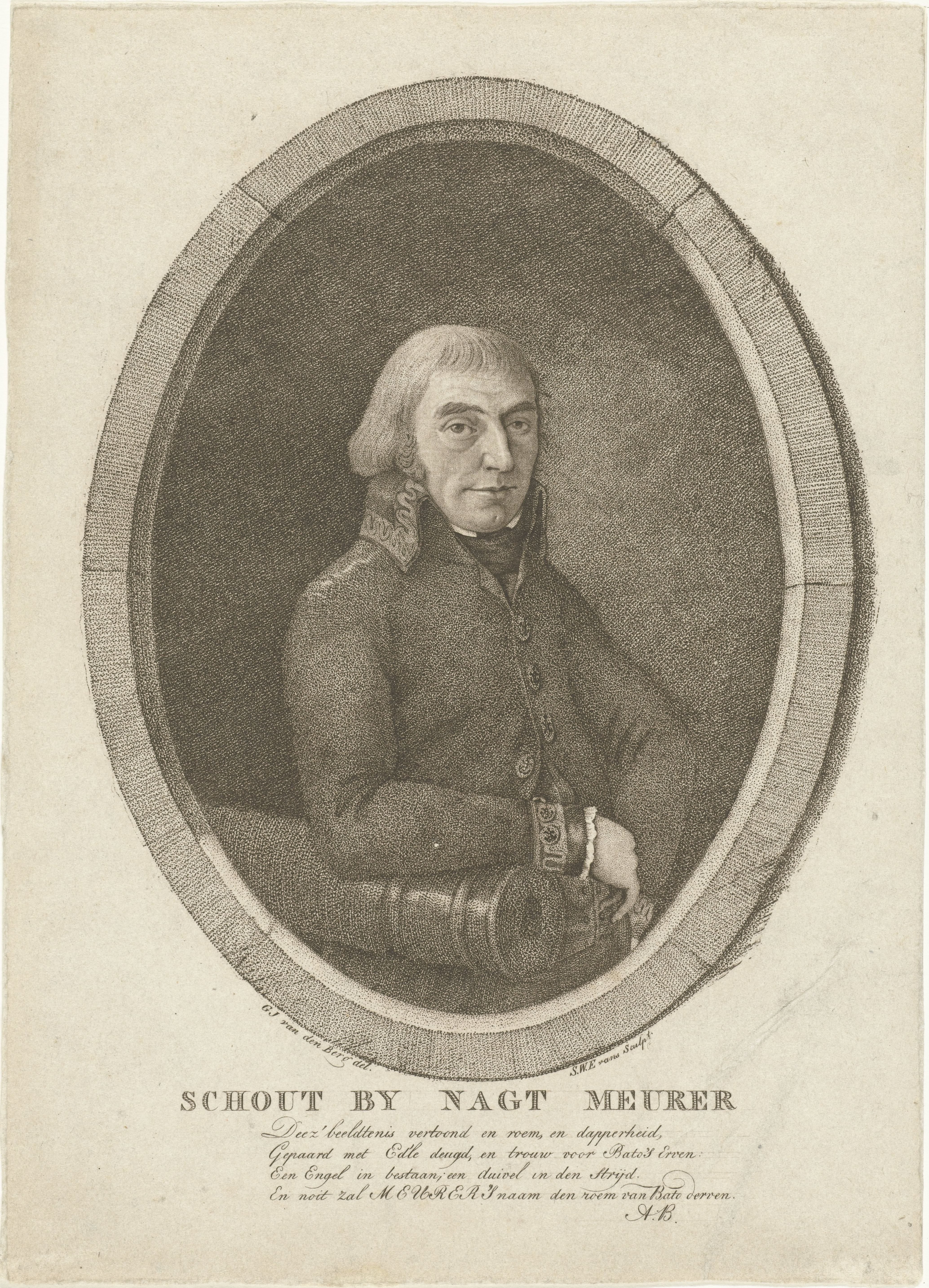 Portret van schout-bij-nacht Meurer