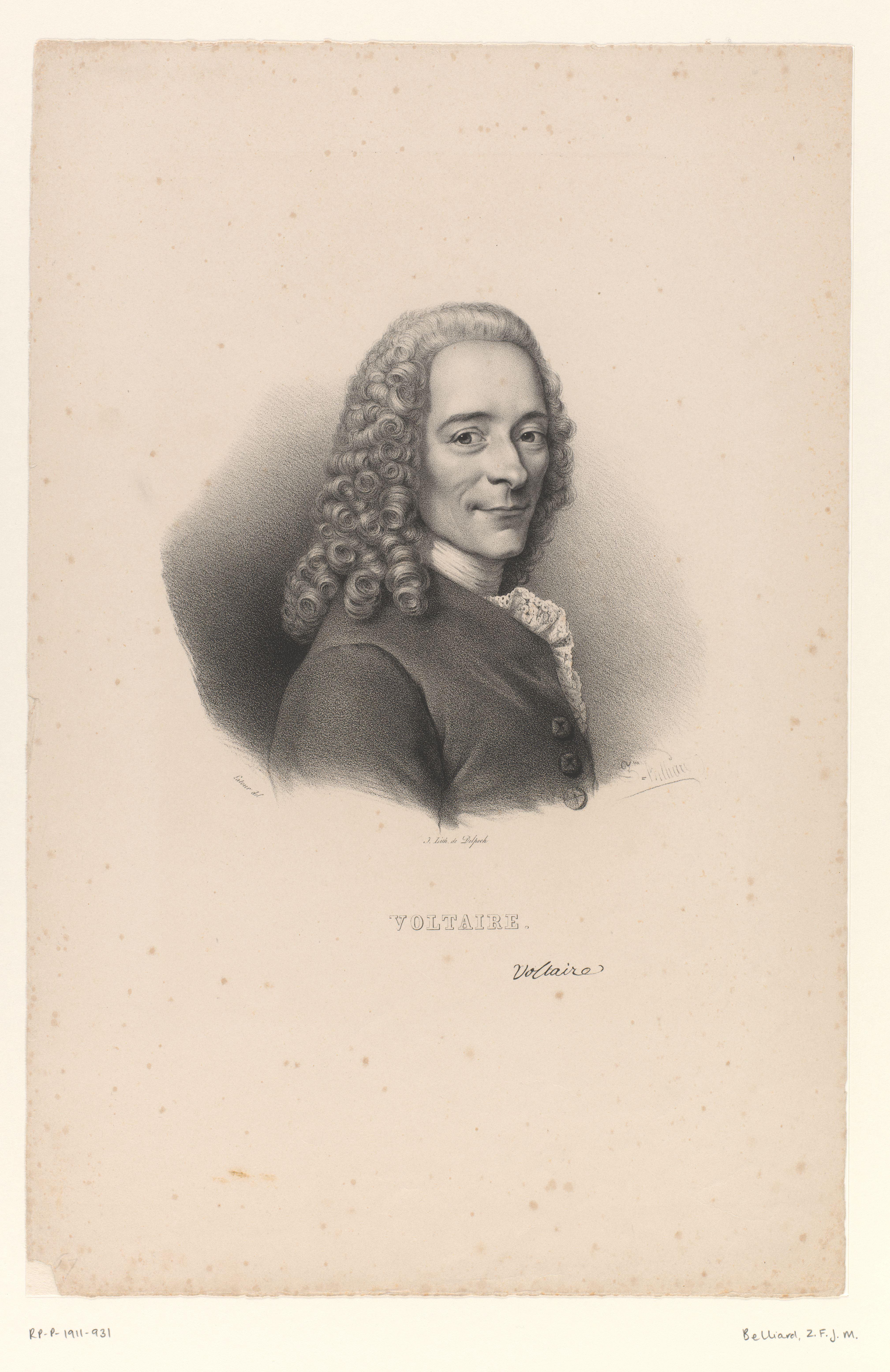Portret van de schrijver en filosoof Voltaire