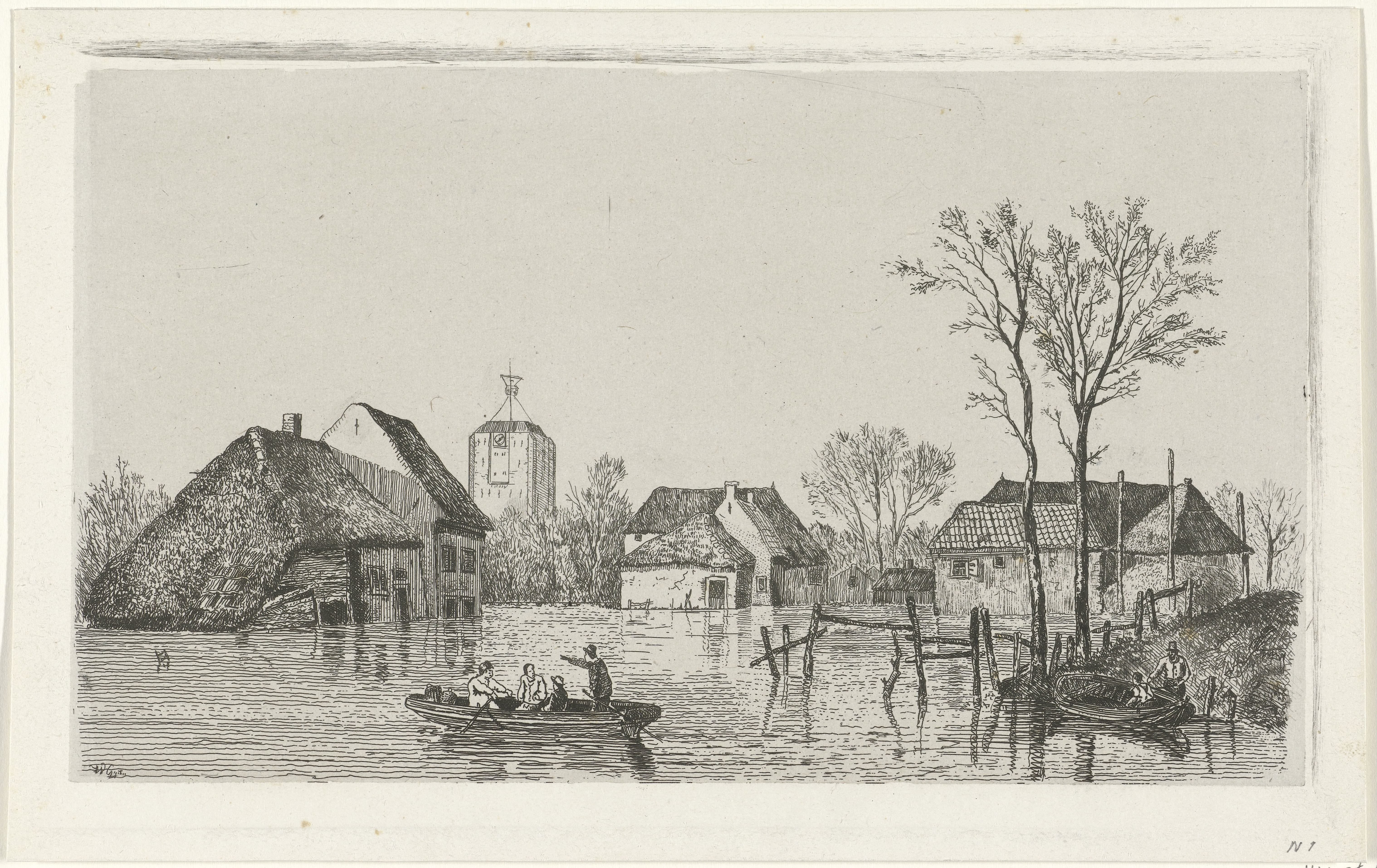 Overstroming bij Beesd, 1855