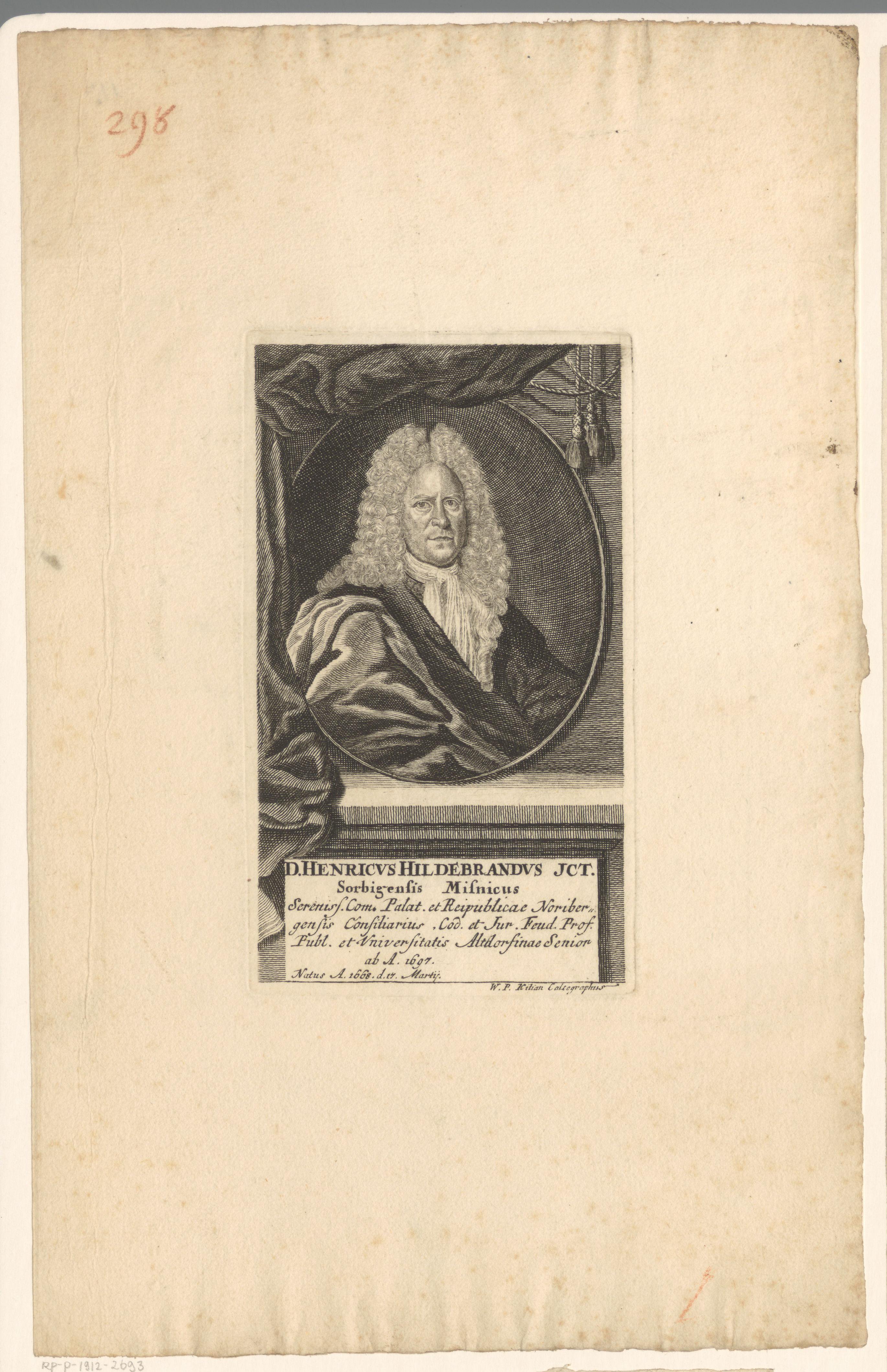 Portret van Heinrich Hildebrand