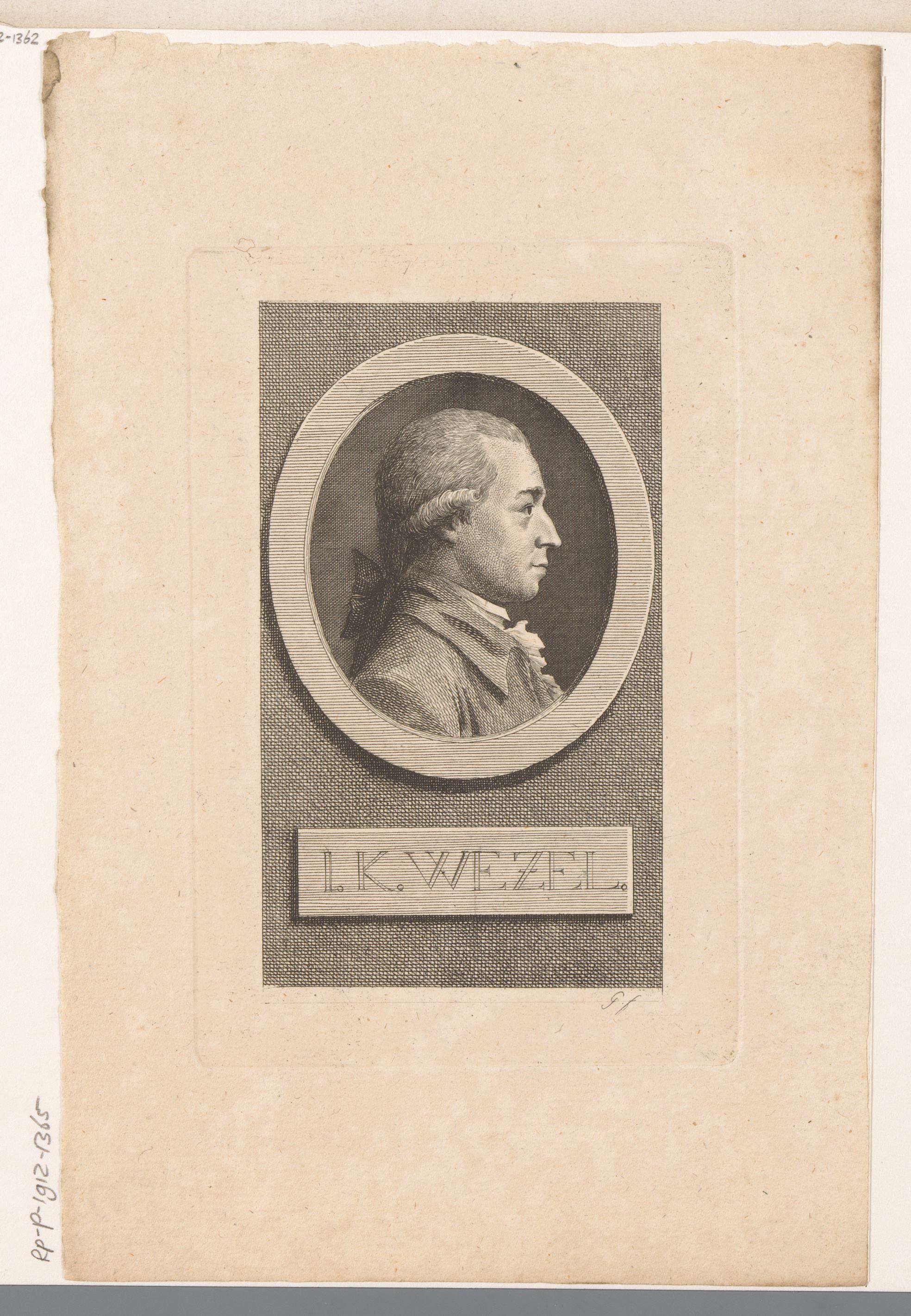 Portret van Johann Karl Wezel