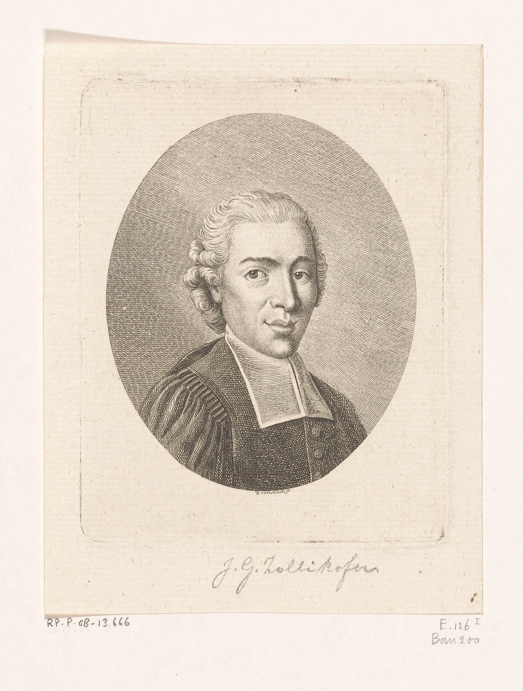 Portret van Georg Joachim Zollikofer