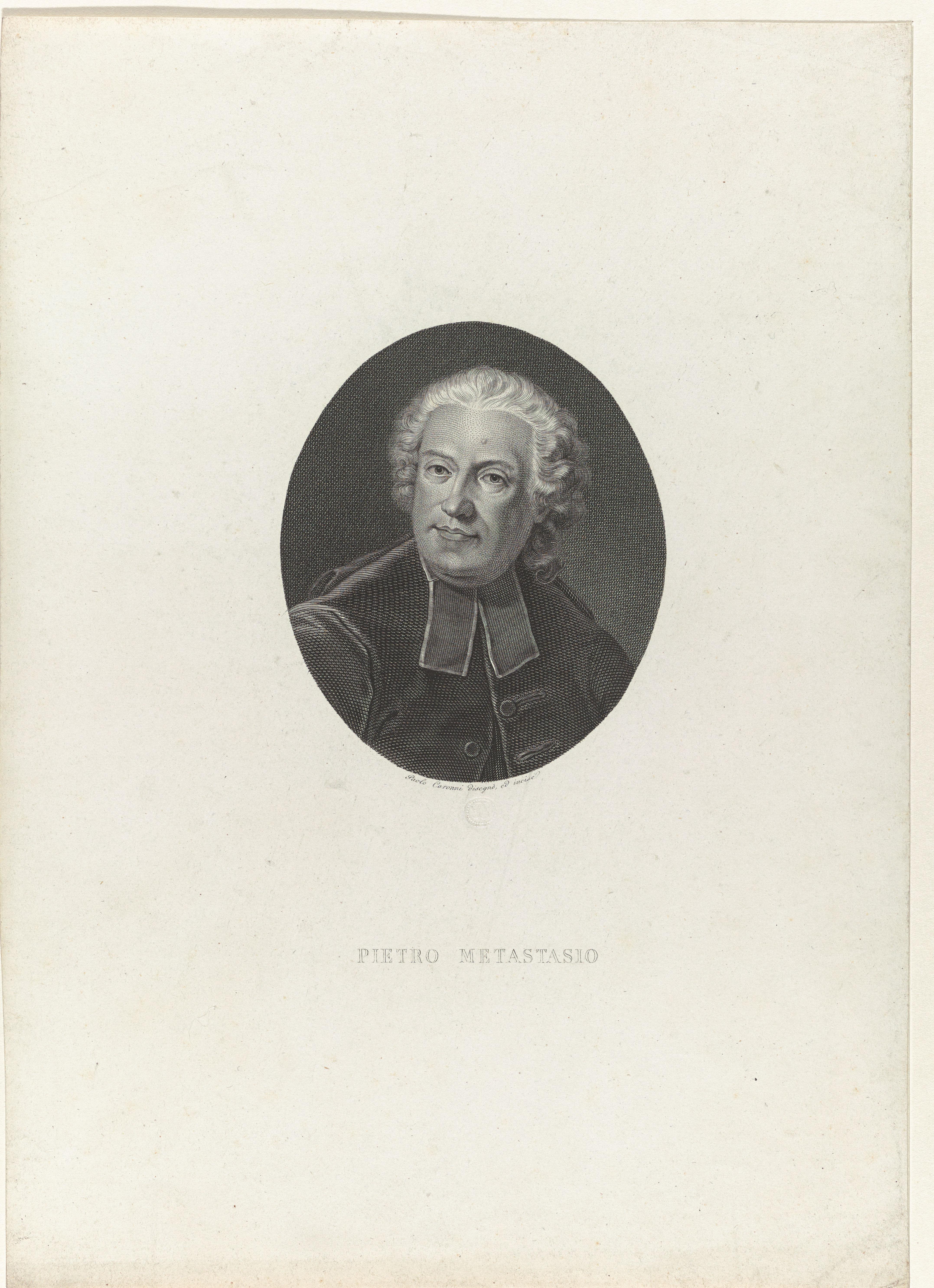 Portret van librettist Pietro Metastasio