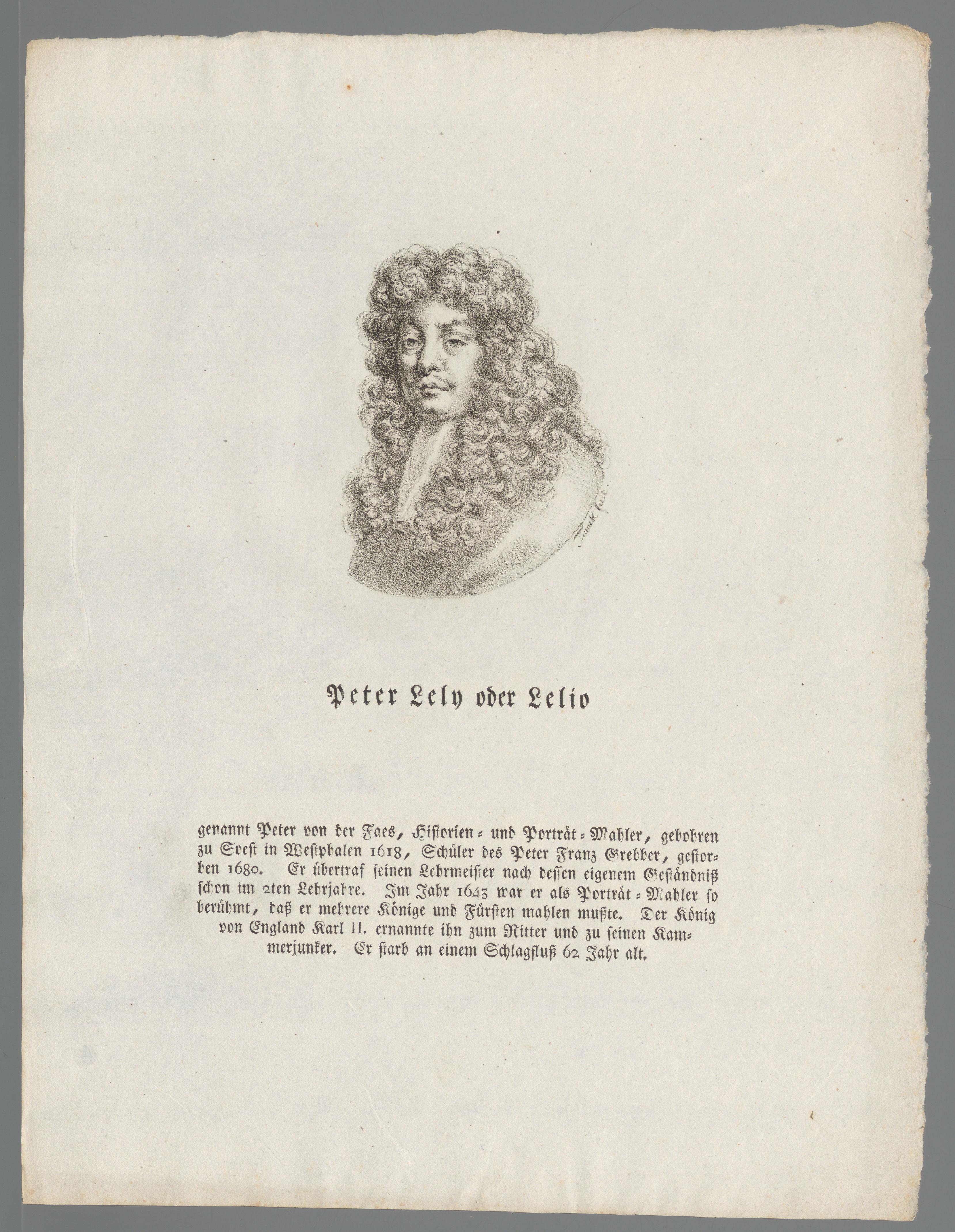 Portret van Sir Peter Lely