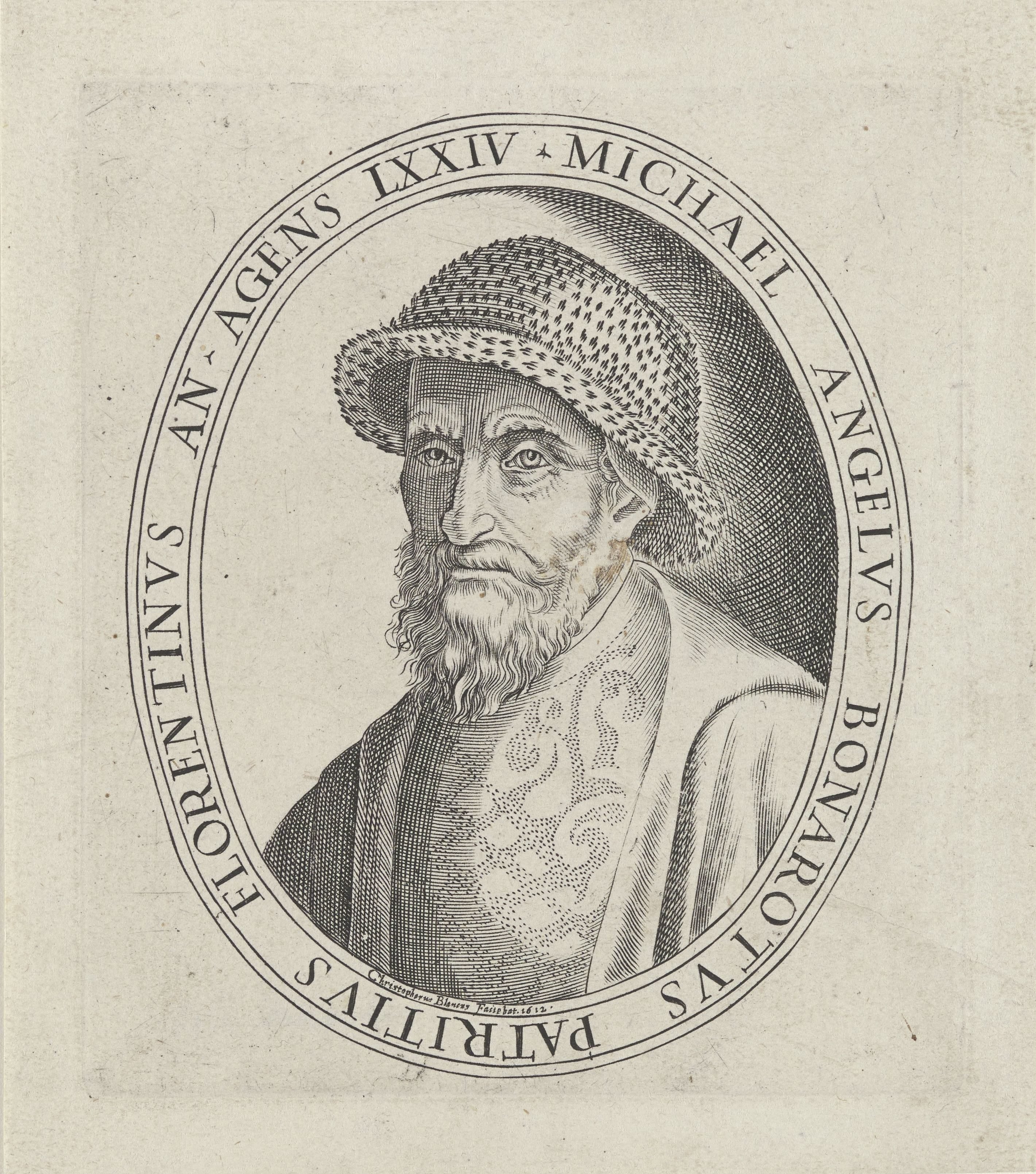 Portret van de kunstenaar Michelangelo