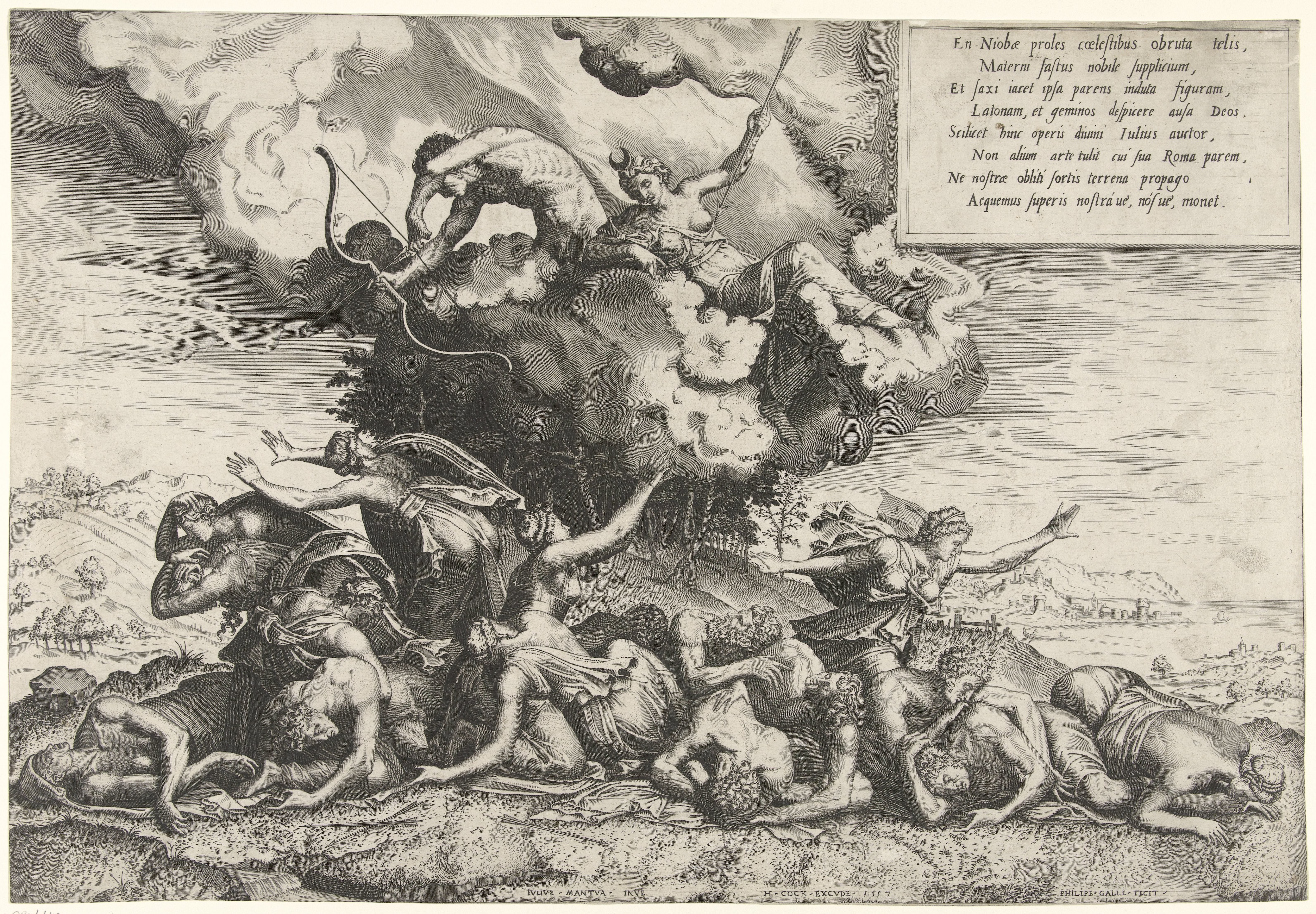 Apollo en Diana doden de kinderen van Niobe
