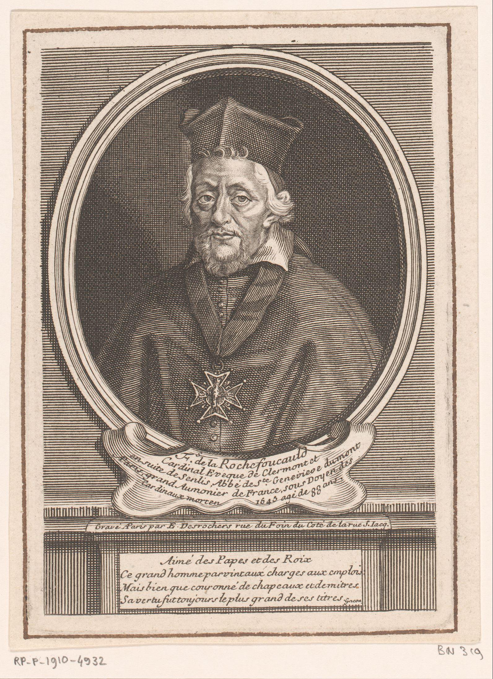 Portret van François de la Rochefoucauld