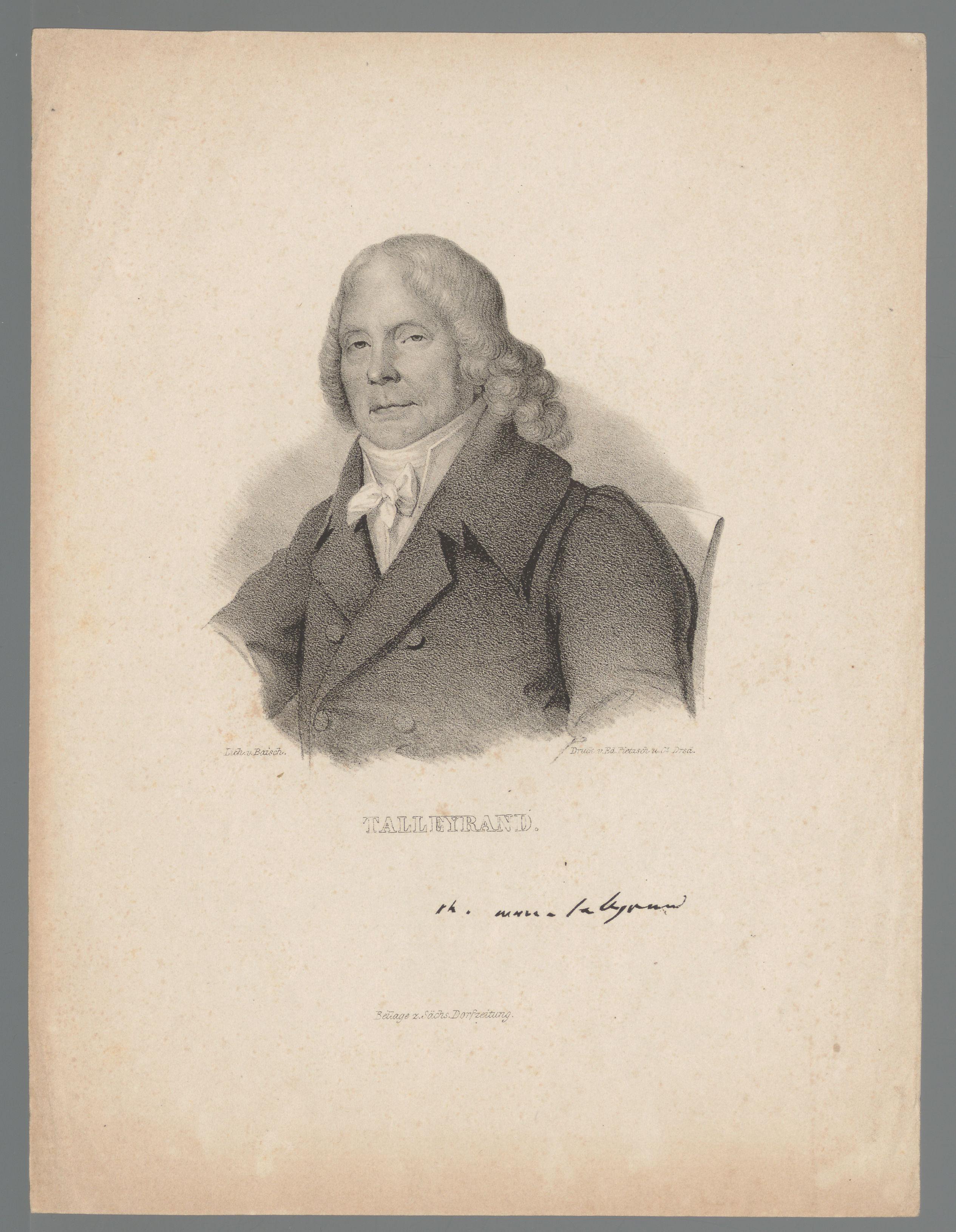 Portret van Charles Maurice hertog van Talleyrand-Périgord