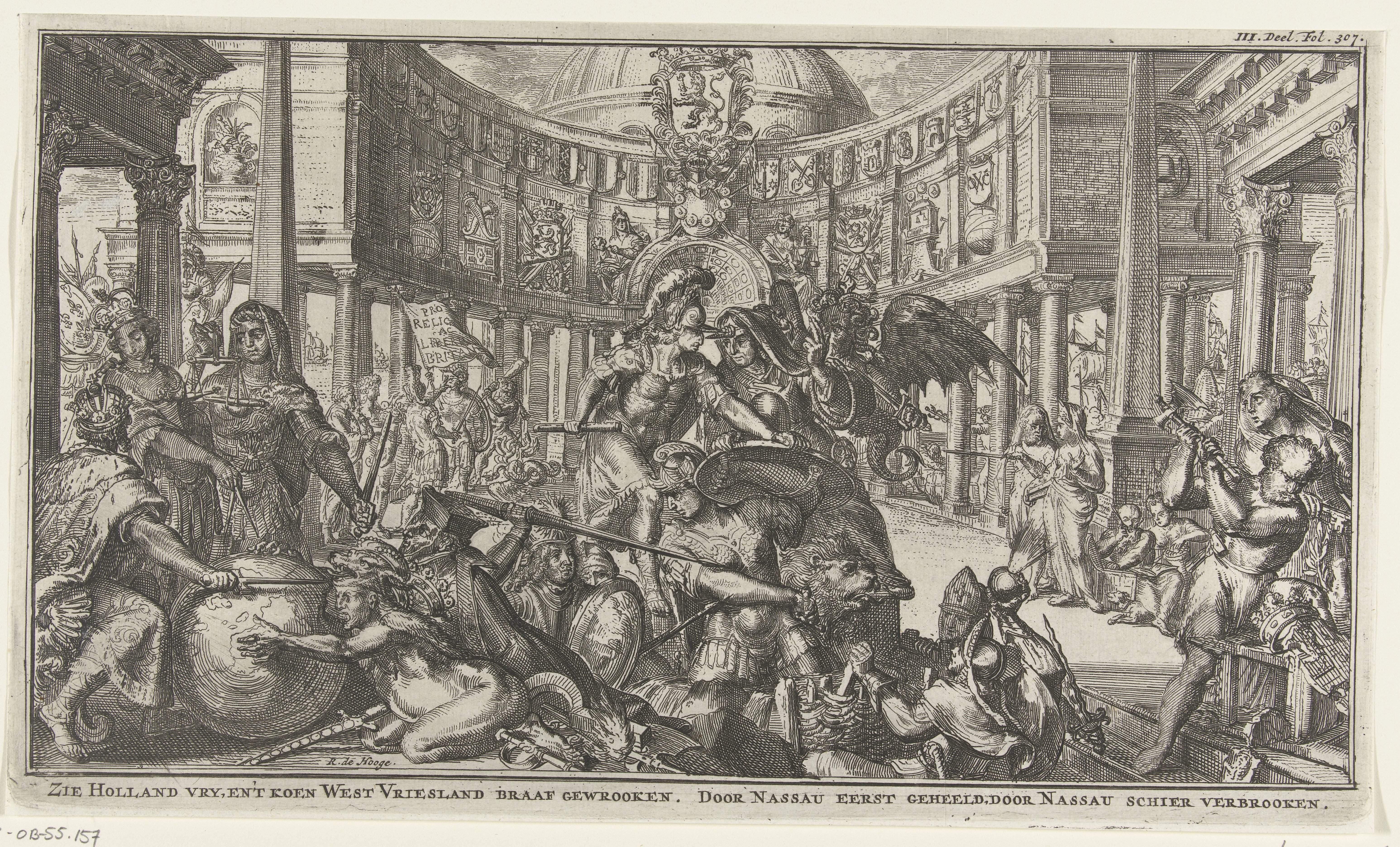 Allegorie rond de rol van Nassau in de eenheid van de Republiek