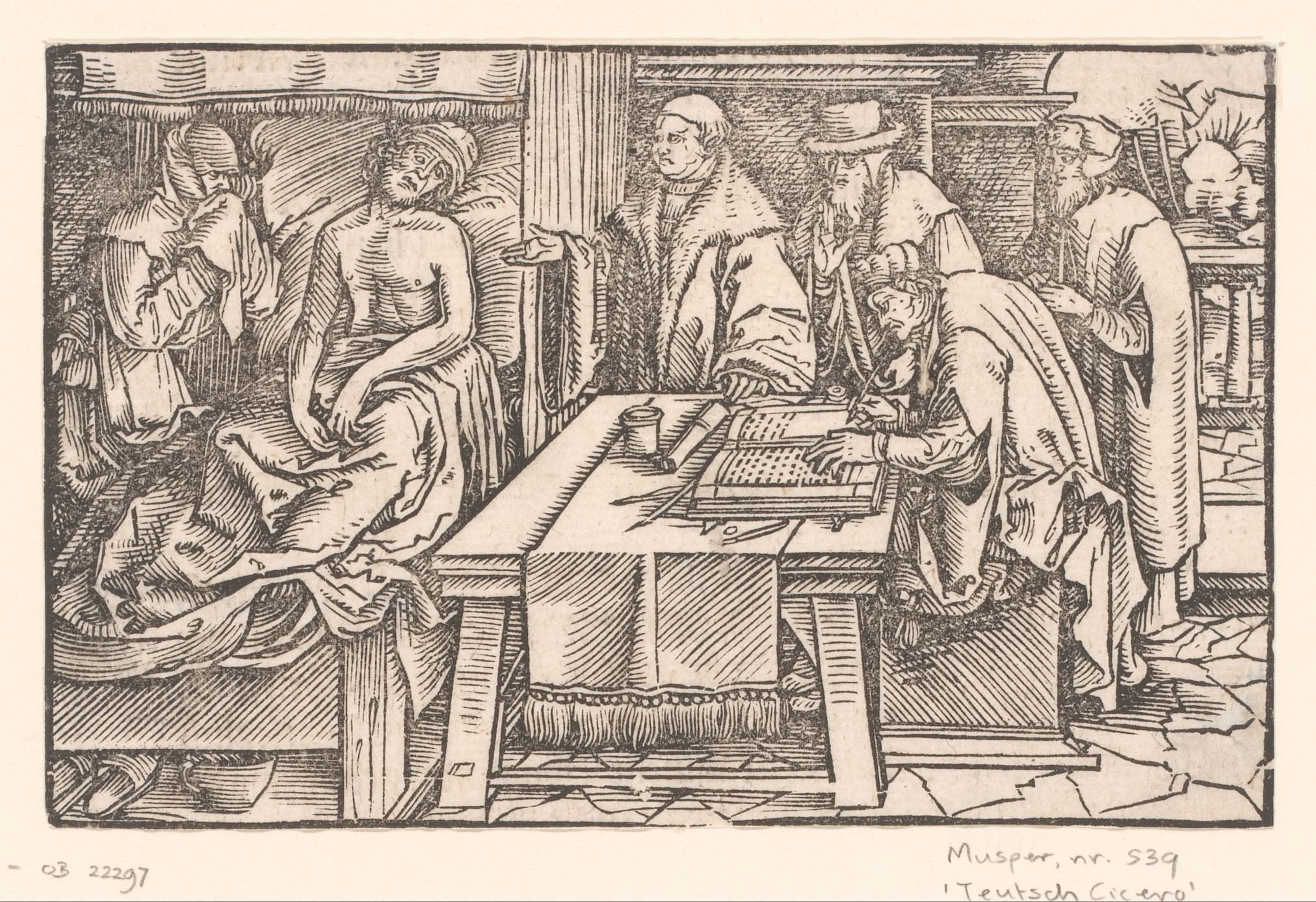 Stervende man laat zijn testament opmaken