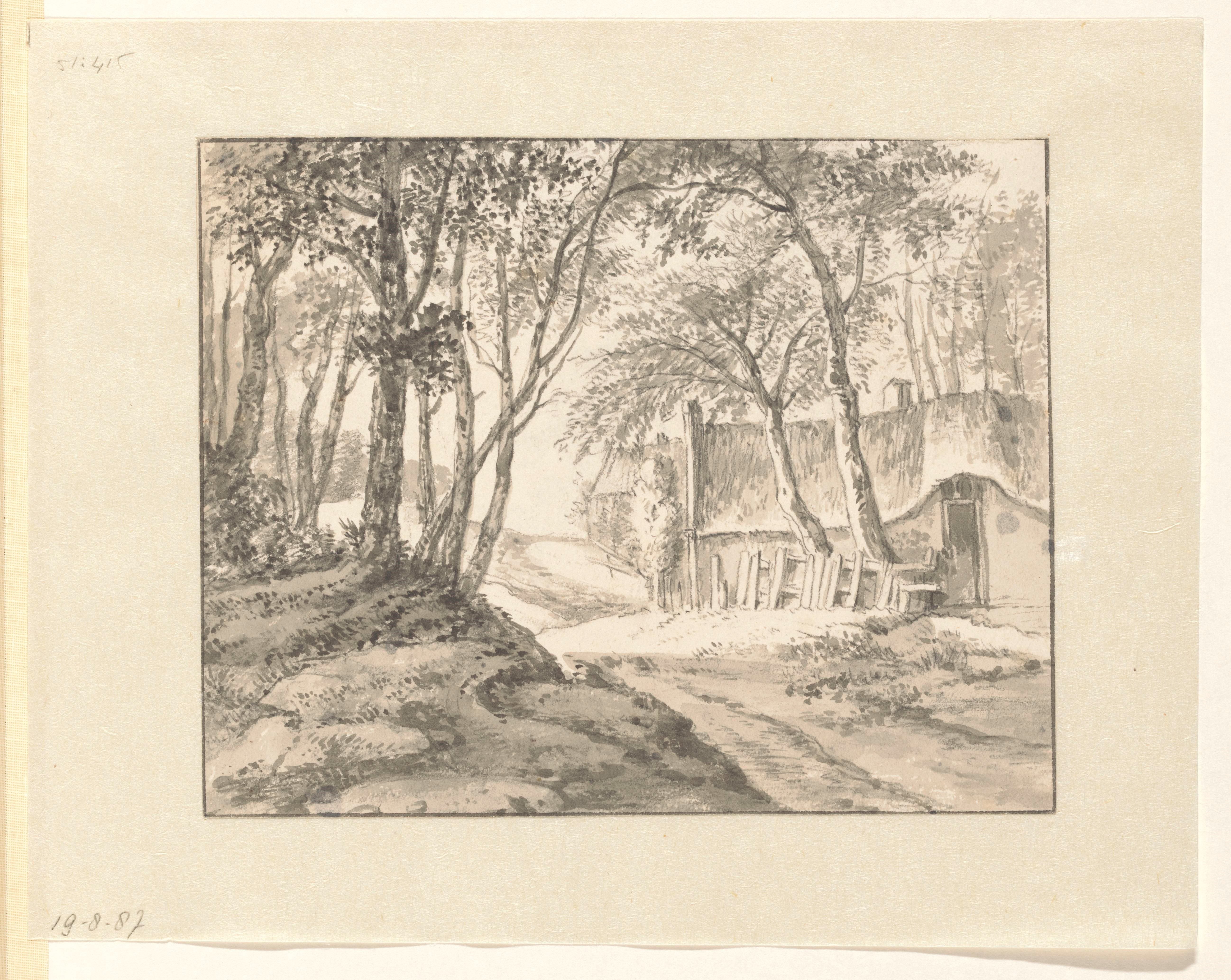 Boerderij tussen bomen