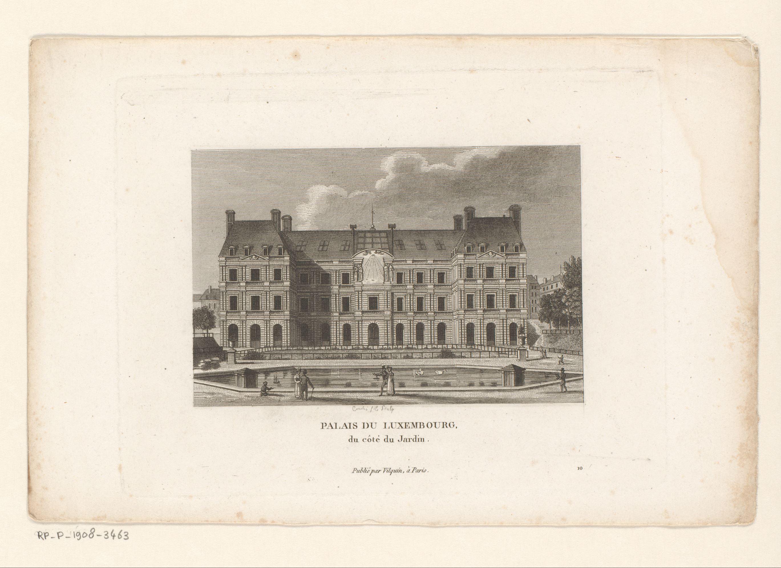 Gezicht op het Palais du Luxembourg te Parijs