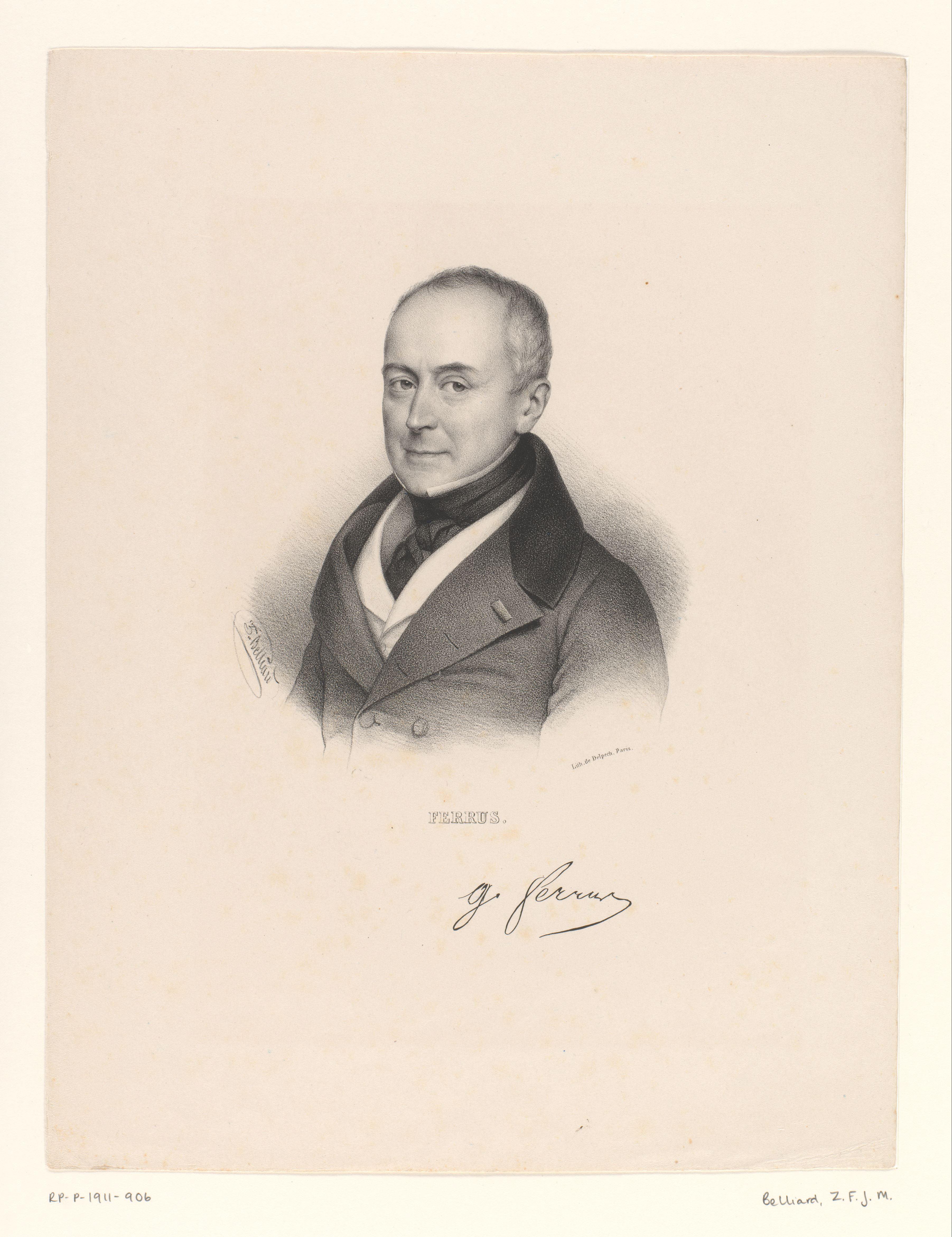 Portret van de psychiater Guillaume Marie André Ferrus